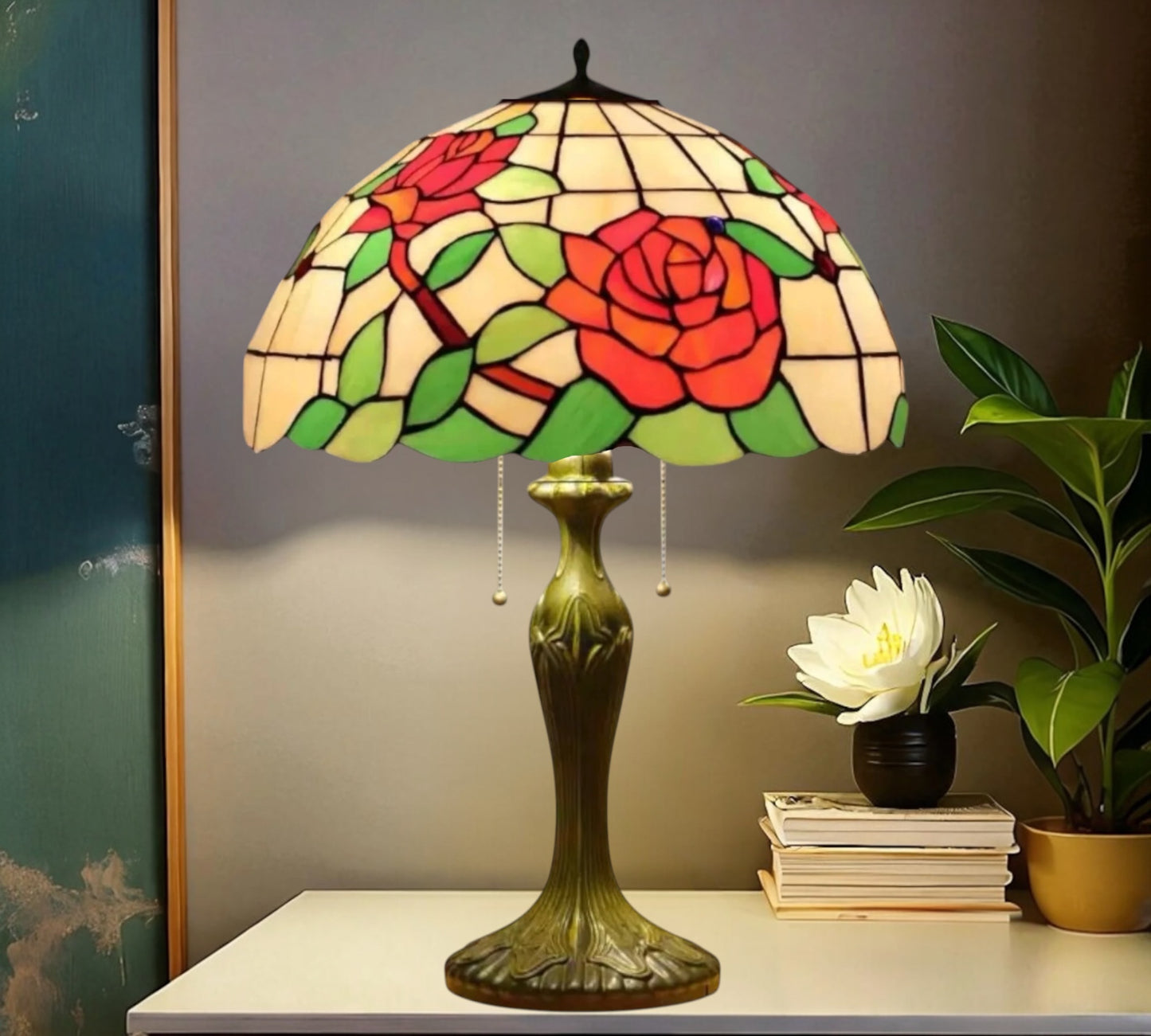 CDH 16" Tiffany Table Lamp 40cm Shade (16803T)
