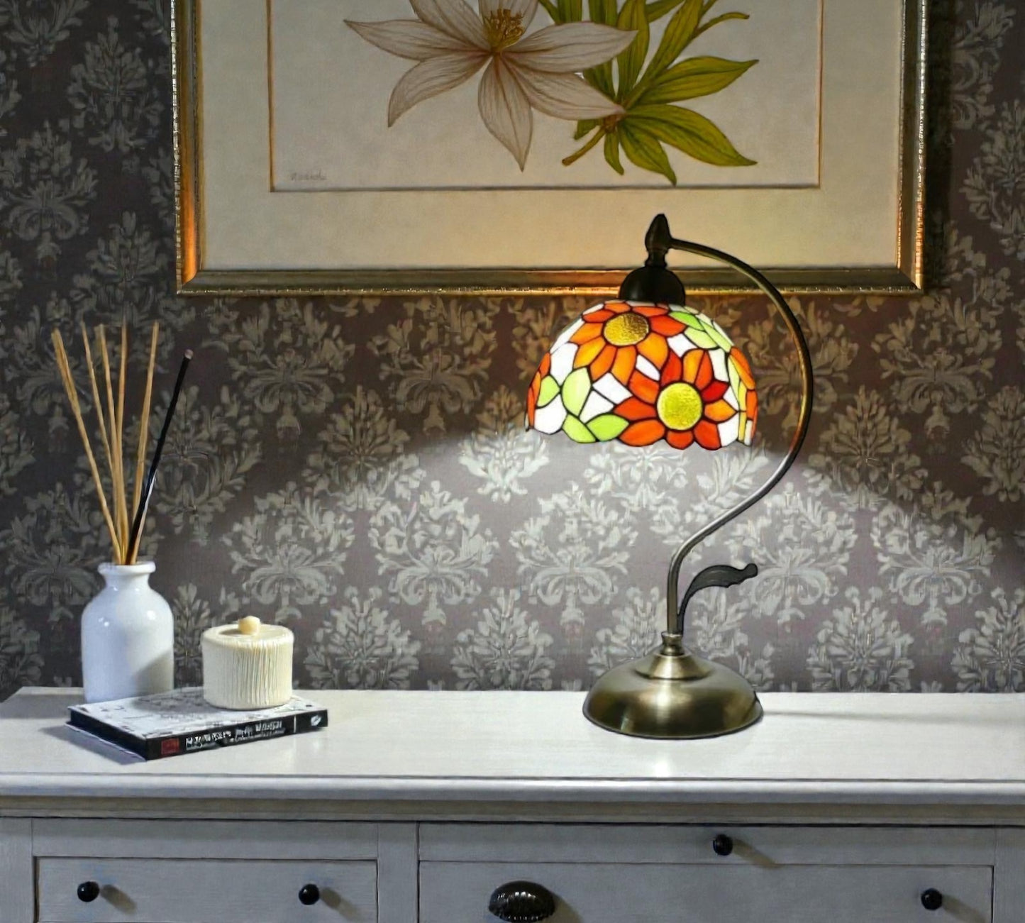 CDH Tiffany Table Lamp with 20cm Shade (12068M)