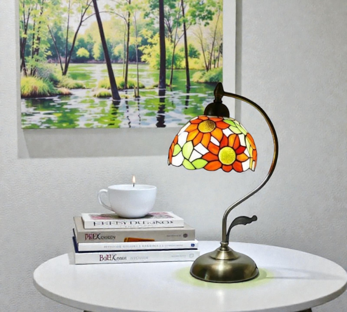 CDH Tiffany Table Lamp with 20cm Shade (12068M)