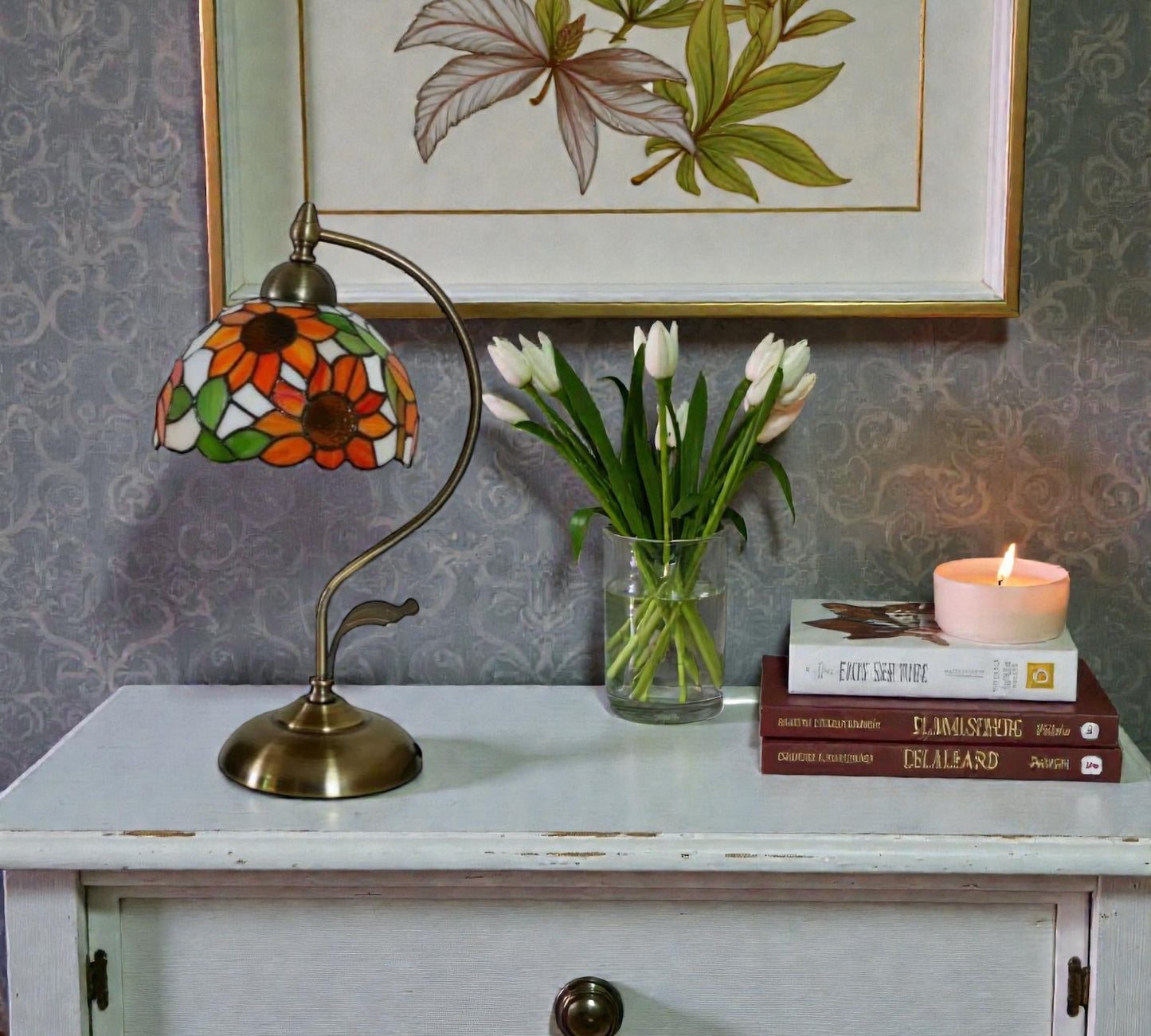 CDH Tiffany Table Lamp with 20cm Shade (12068M)