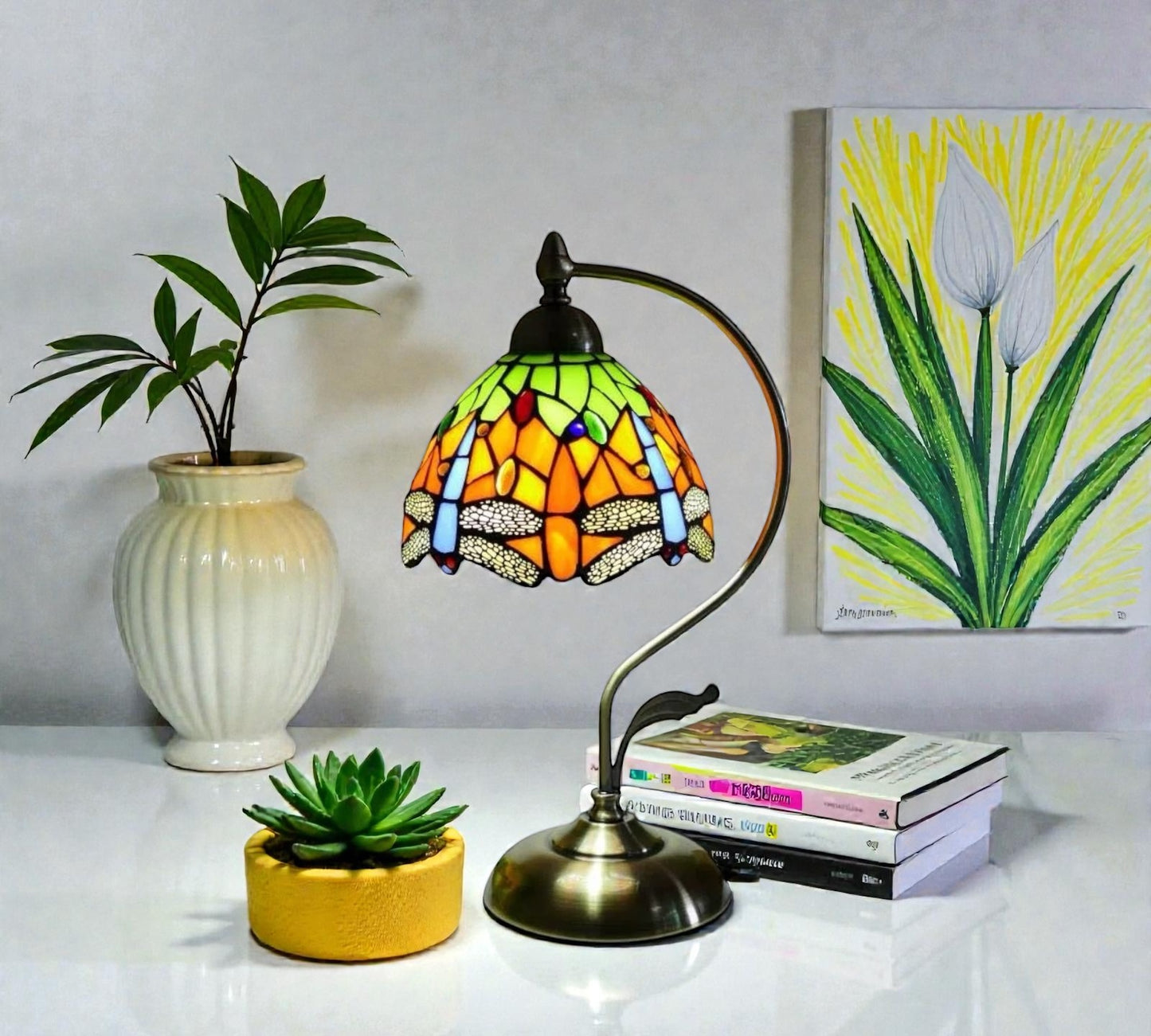 CDH Tiffany Table Lamp with 20cm Shade (12062M)