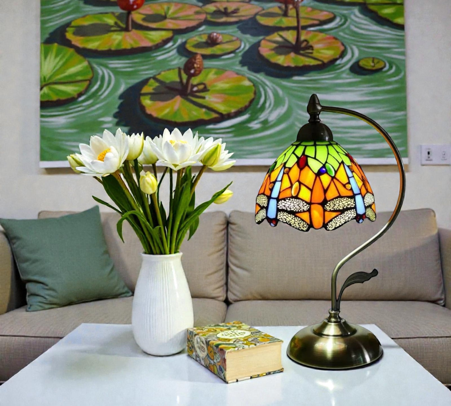 CDH Tiffany Table Lamp with 20cm Shade (12062M)