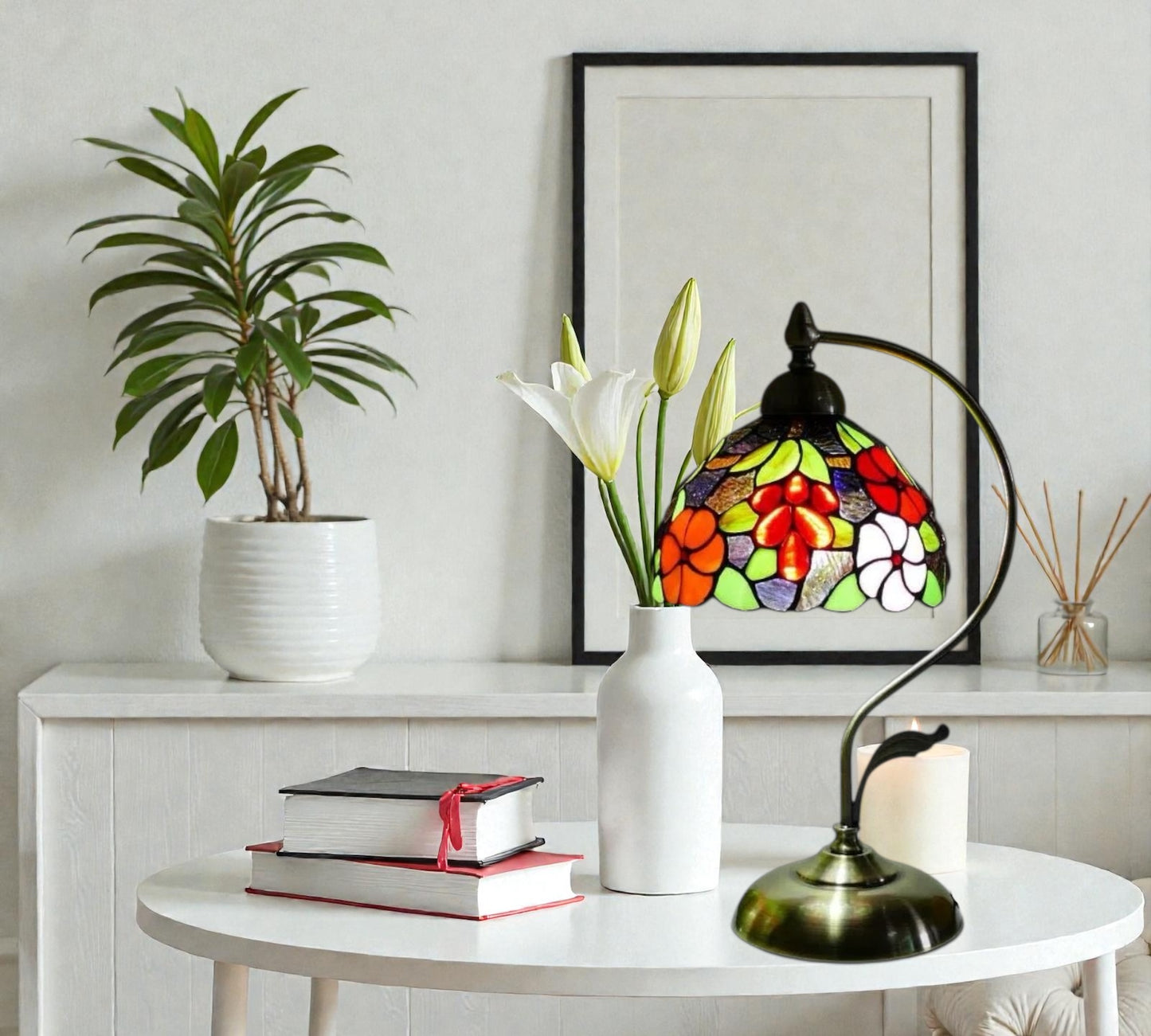 CDH Tiffany Table Lamp with 20cm Shade (12083M)