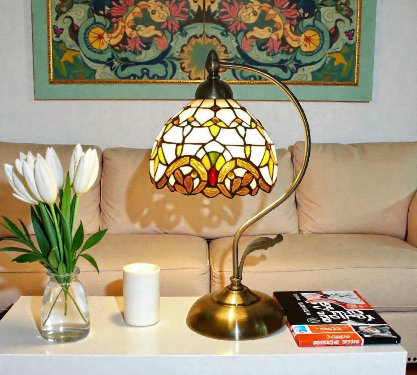 CDH Tiffany Table Lamp with 20cm Shade (12025M)