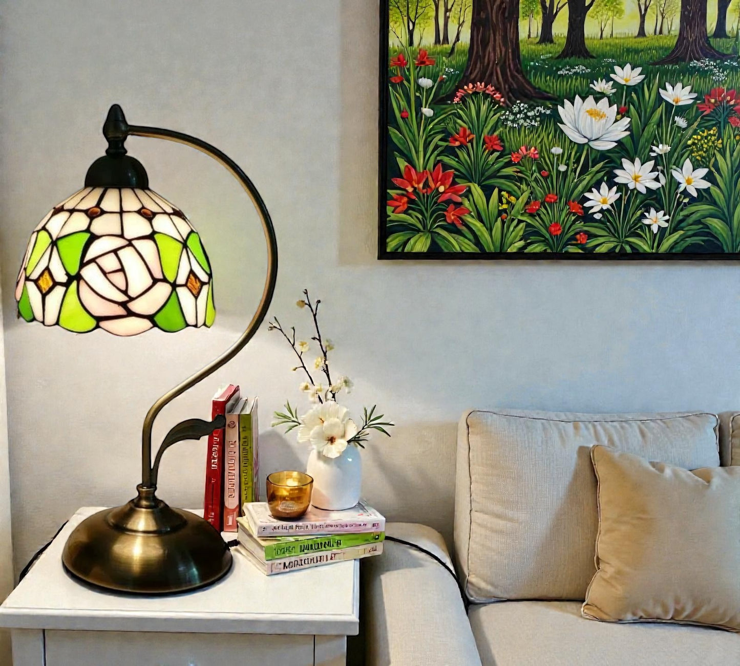 CDH Tiffany Table Lamp with 20cm Shade (11004M)