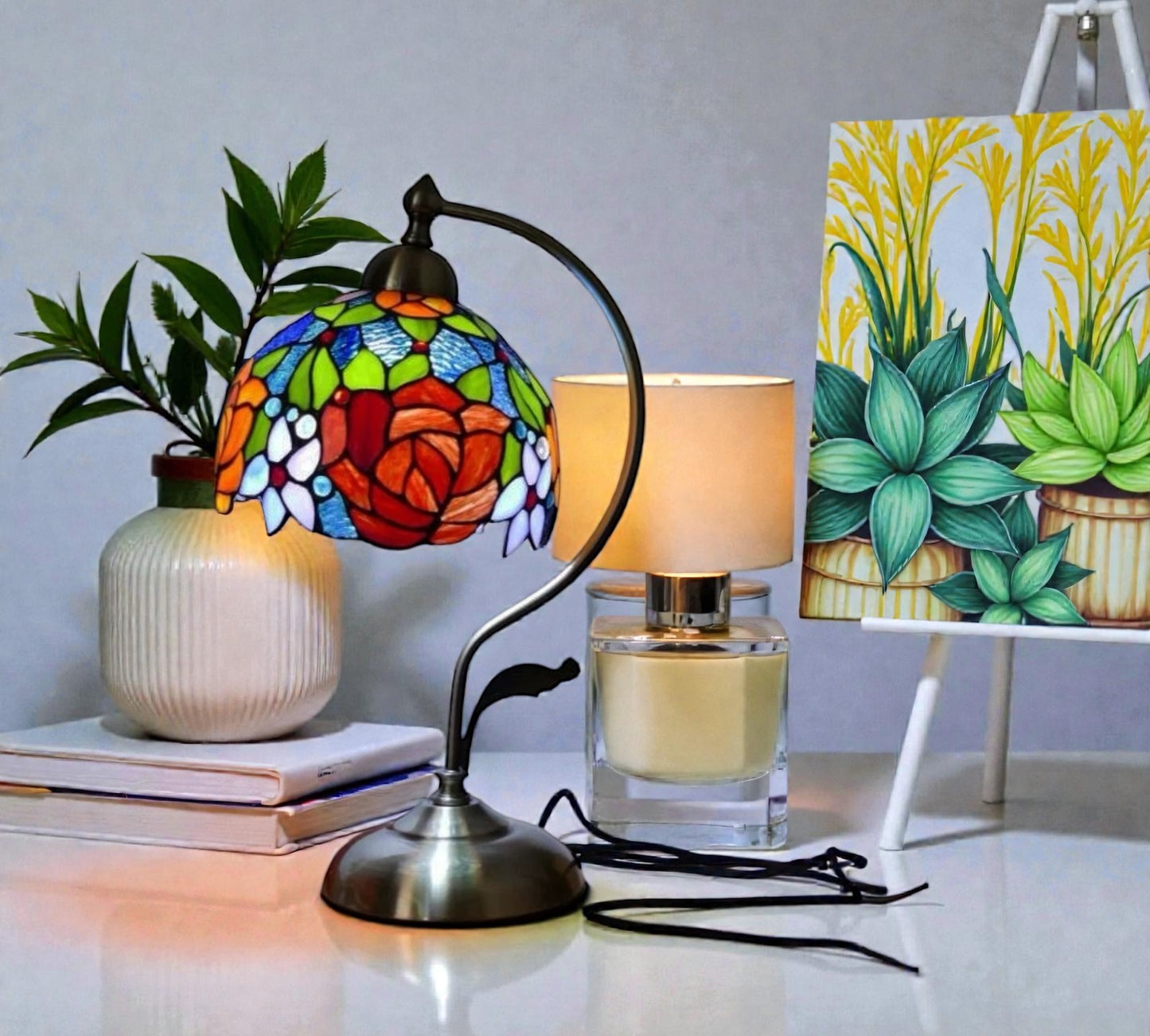 CDH Tiffany Table Lamp with 20cm Shade (100163M)