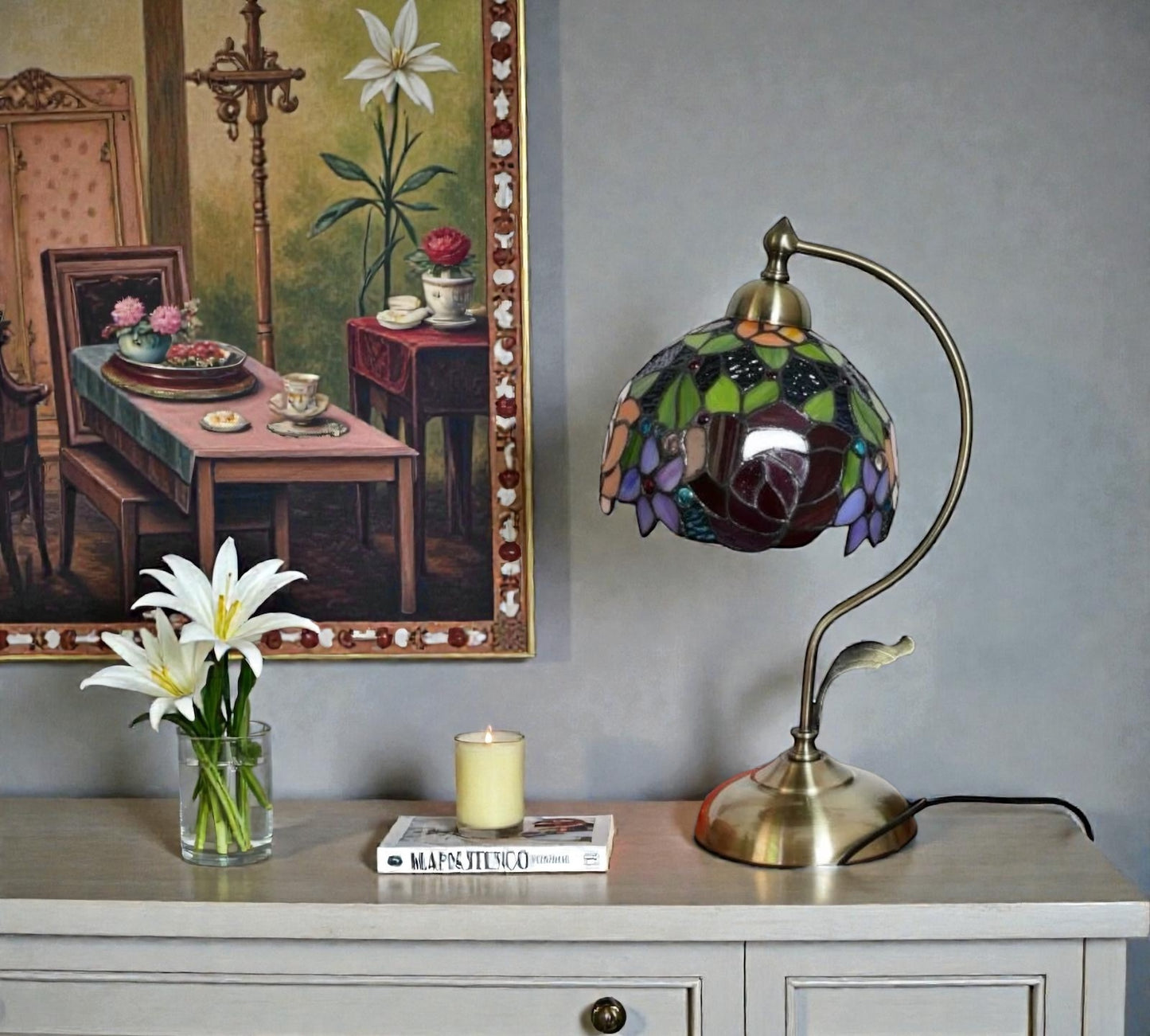 CDH Tiffany Table Lamp with 20cm Shade (100163M)
