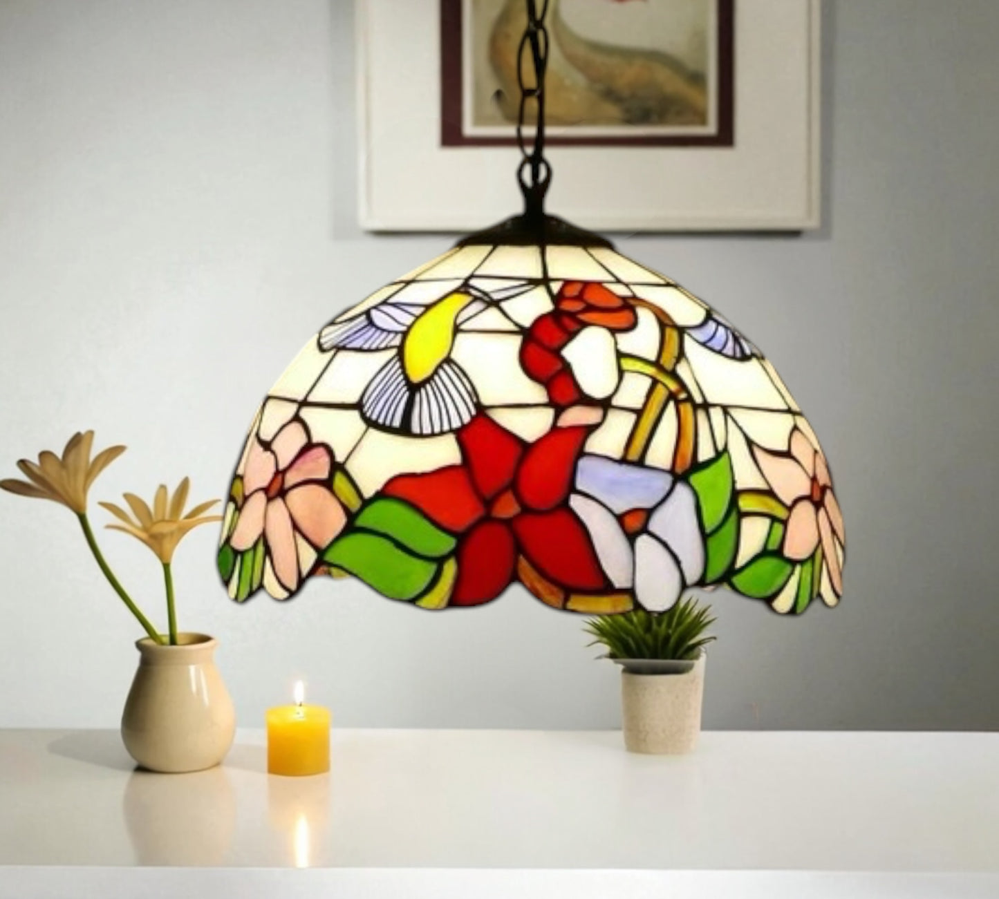CDH 12" Tiffany Pendant Lamp 30cm shade (12721C)