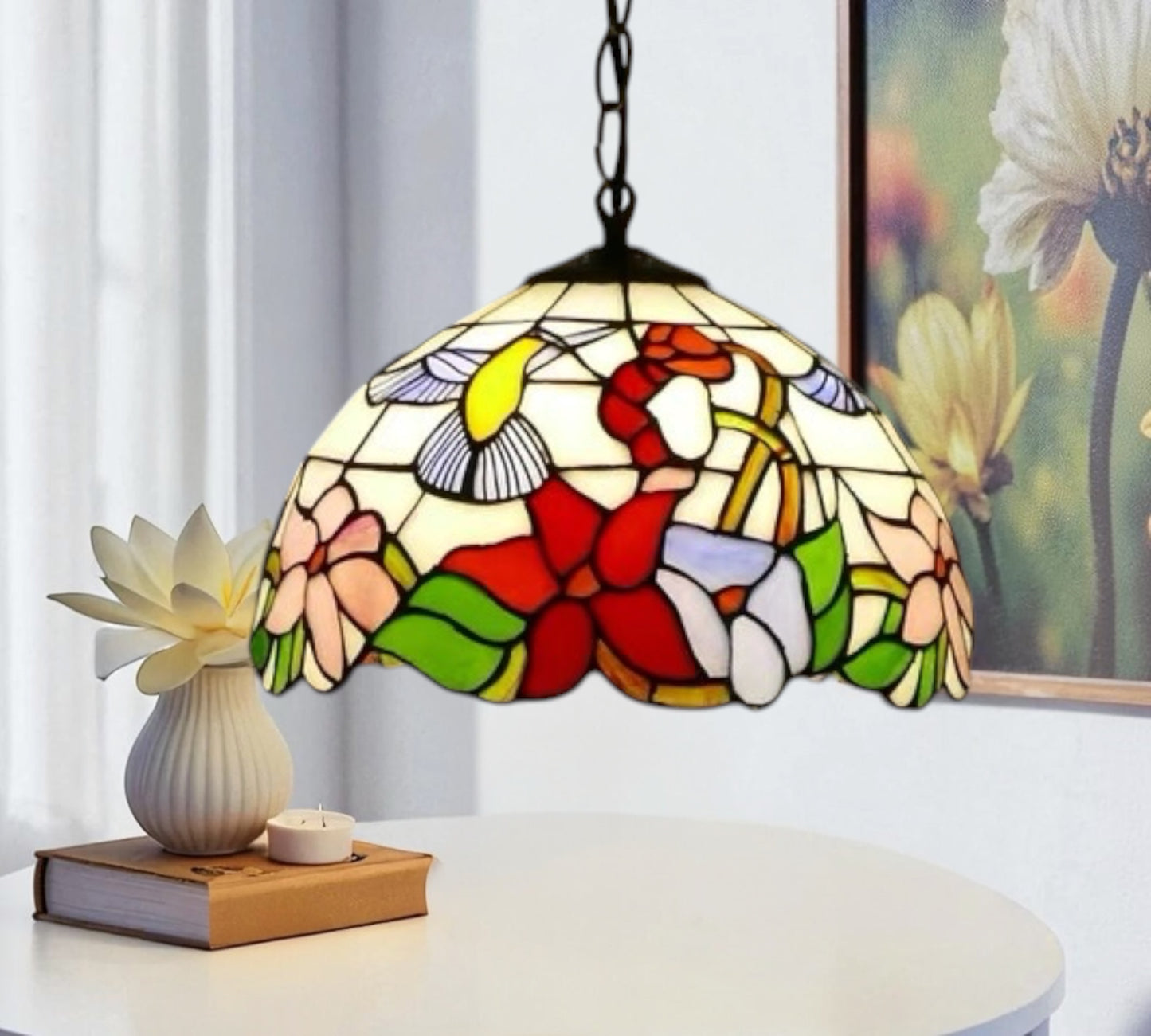 CDH 12" Tiffany Pendant Lamp 30cm shade (12721C)