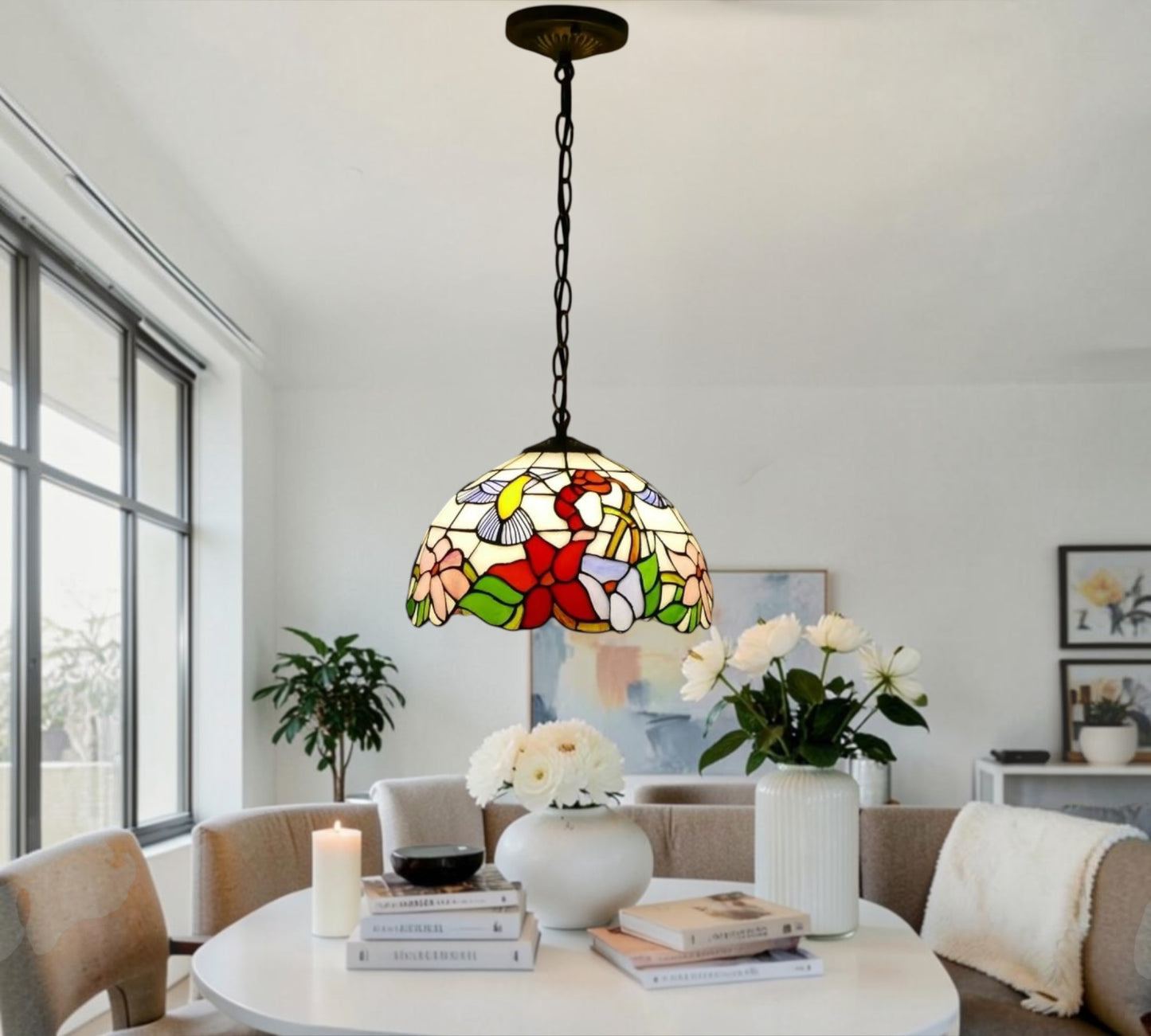 CDH 12" Tiffany Pendant Lamp 30cm shade (12721C)
