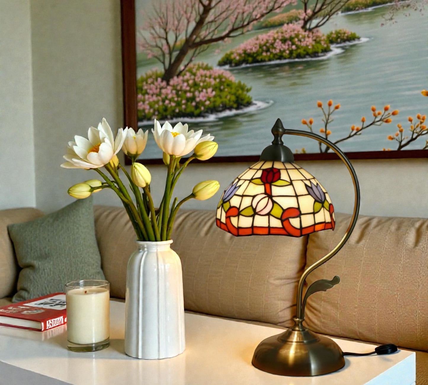 CDH Tiffany Table Lamp with 20cm Shade (100159M)