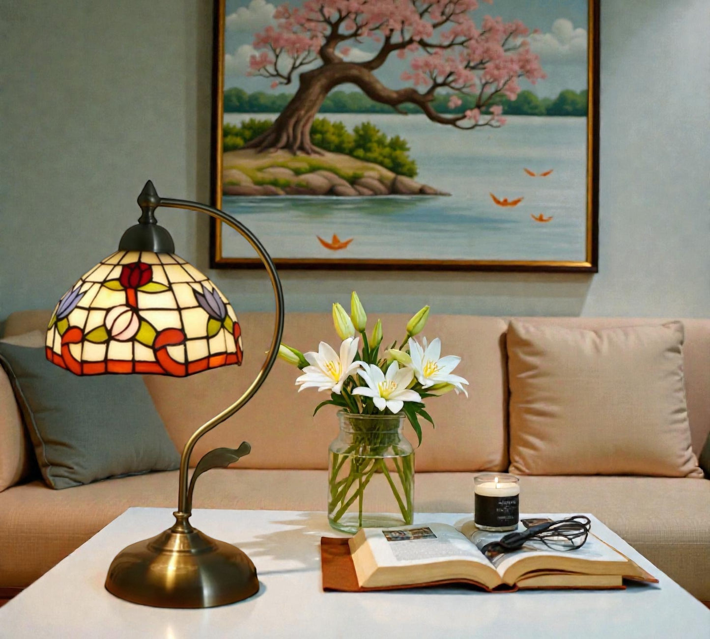 CDH Tiffany Table Lamp with 20cm Shade (100159M)