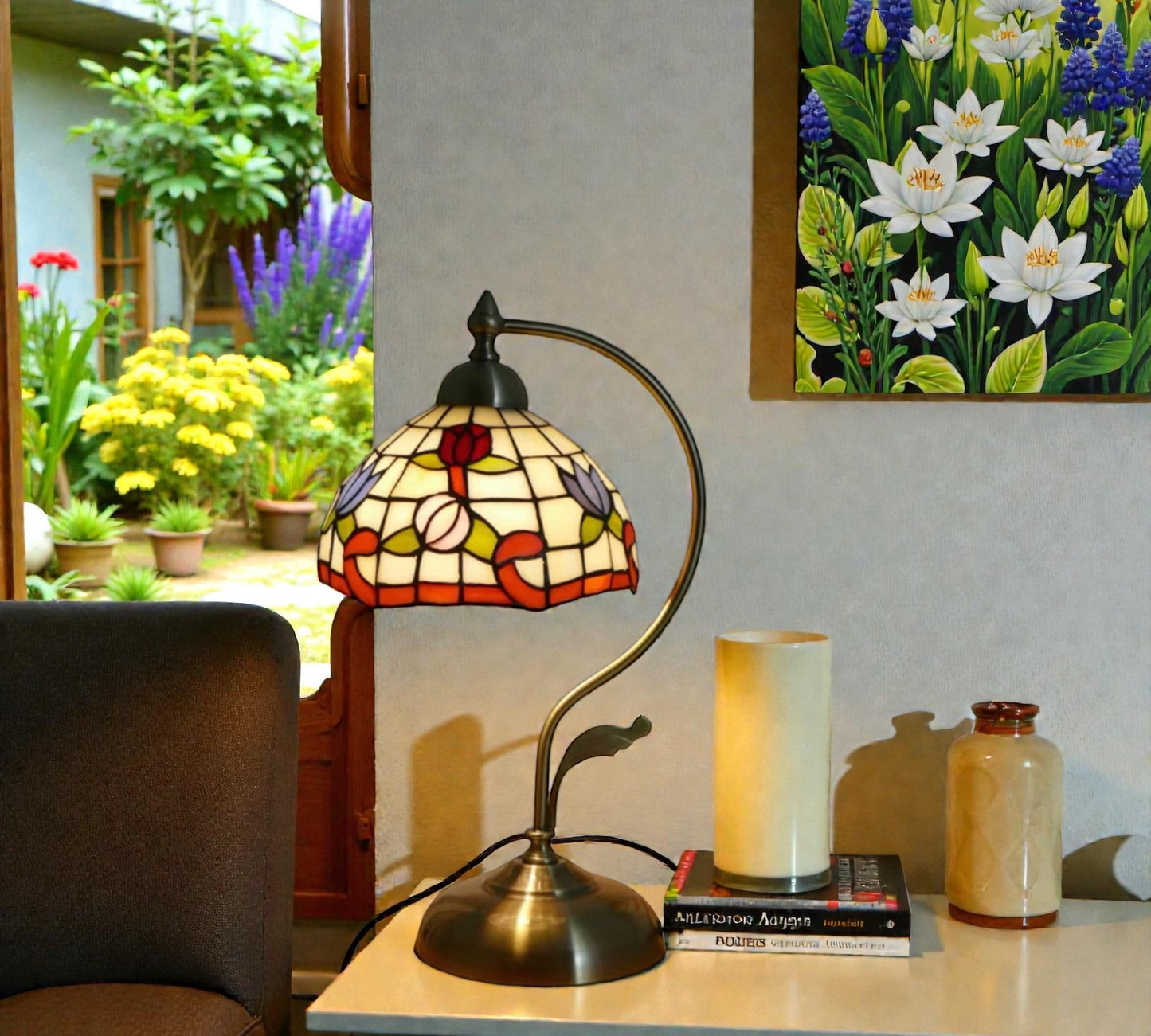 CDH Tiffany Table Lamp with 20cm Shade (100159M)
