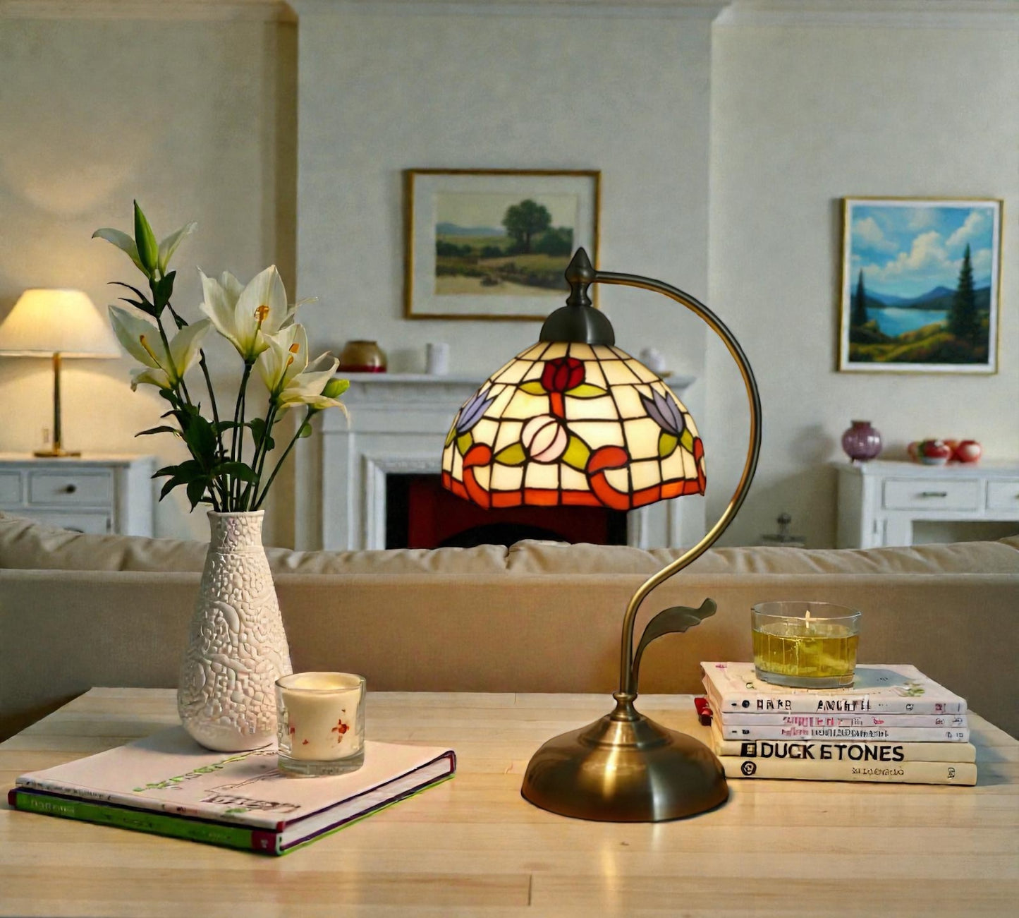 CDH Tiffany Table Lamp with 20cm Shade (100159M)