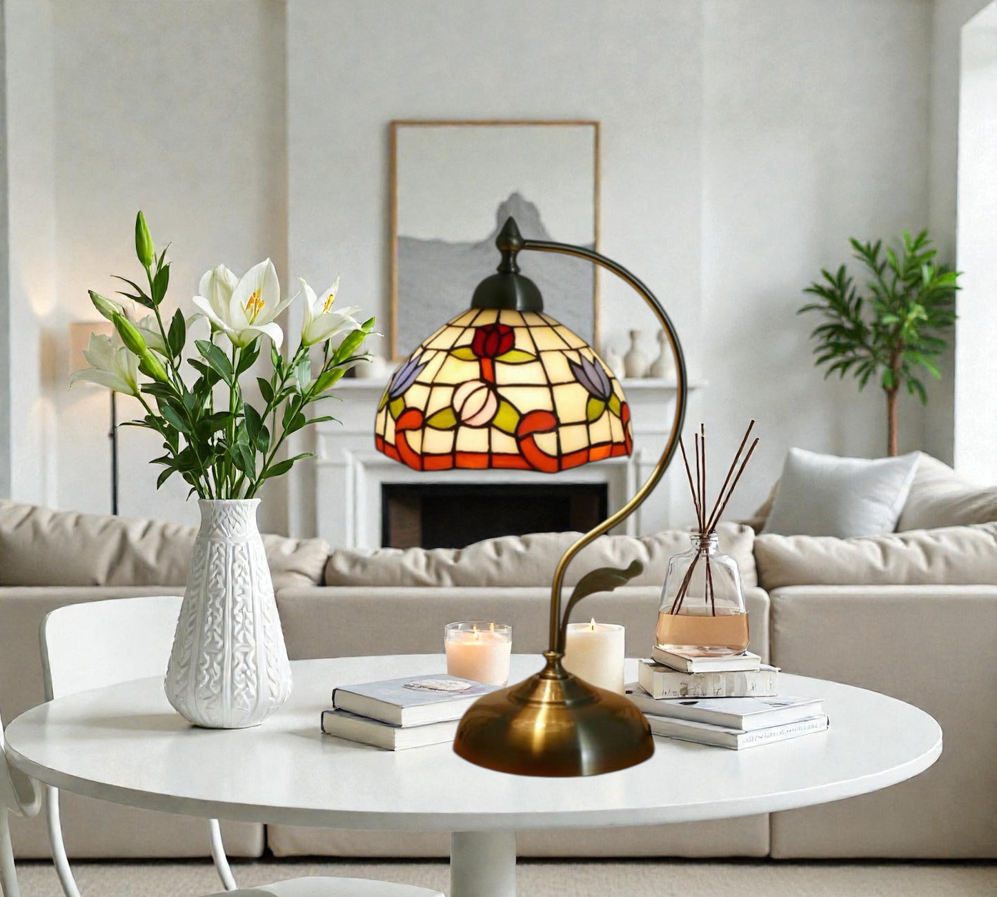 CDH Tiffany Table Lamp with 20cm Shade (100159M)