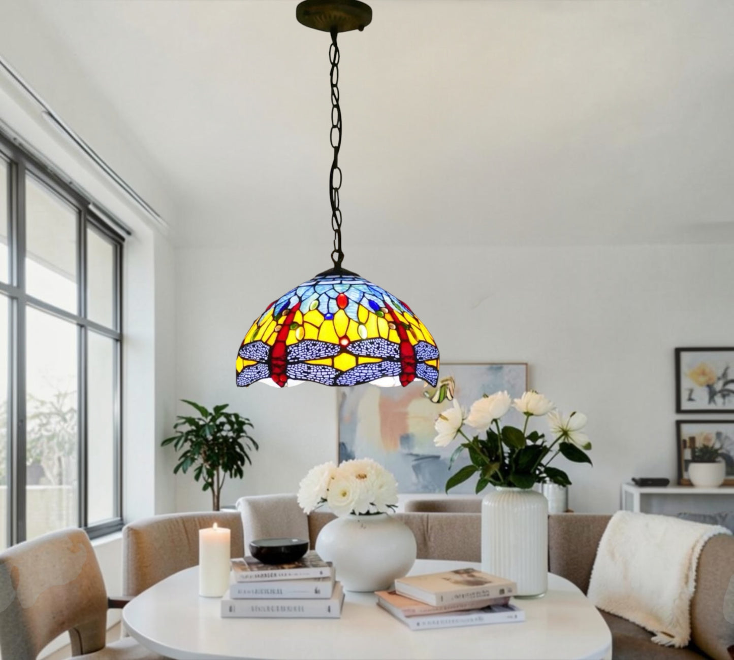 CDH 12" Tiffany Pendant Lamp 30cm shade (15037BC)