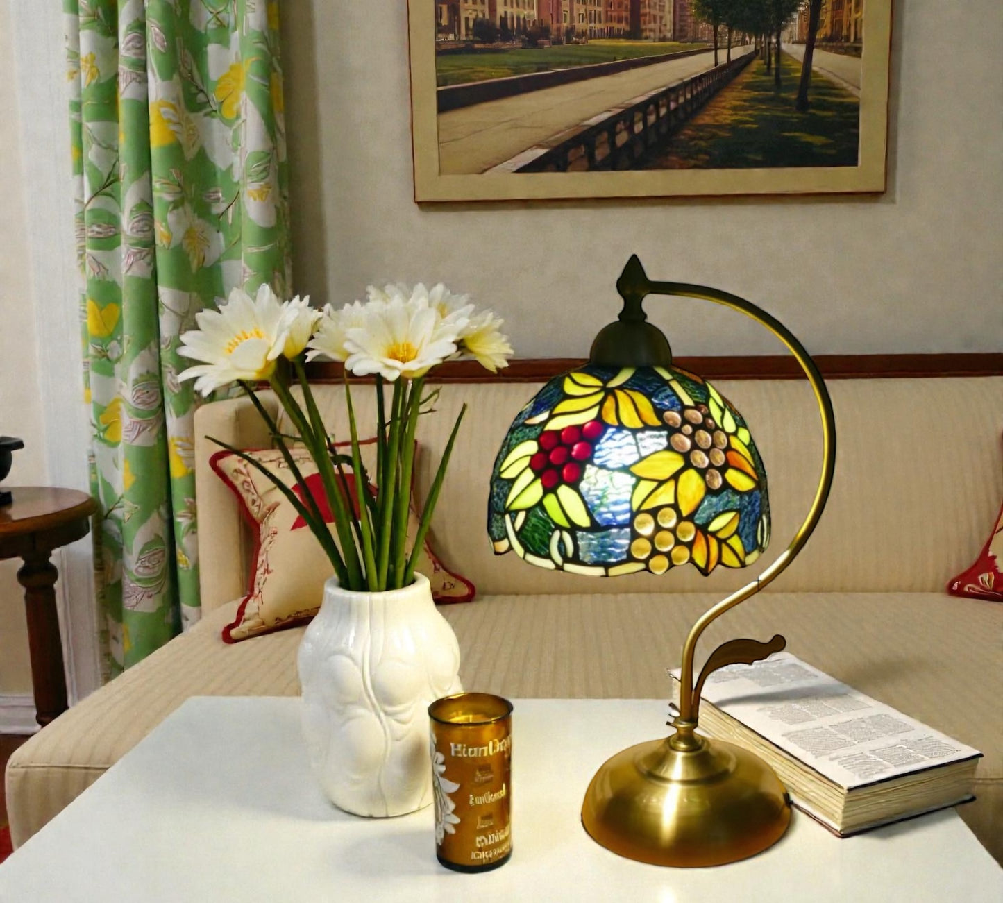 CDH Tiffany Table Lamp with 20cm Shade (15020M)