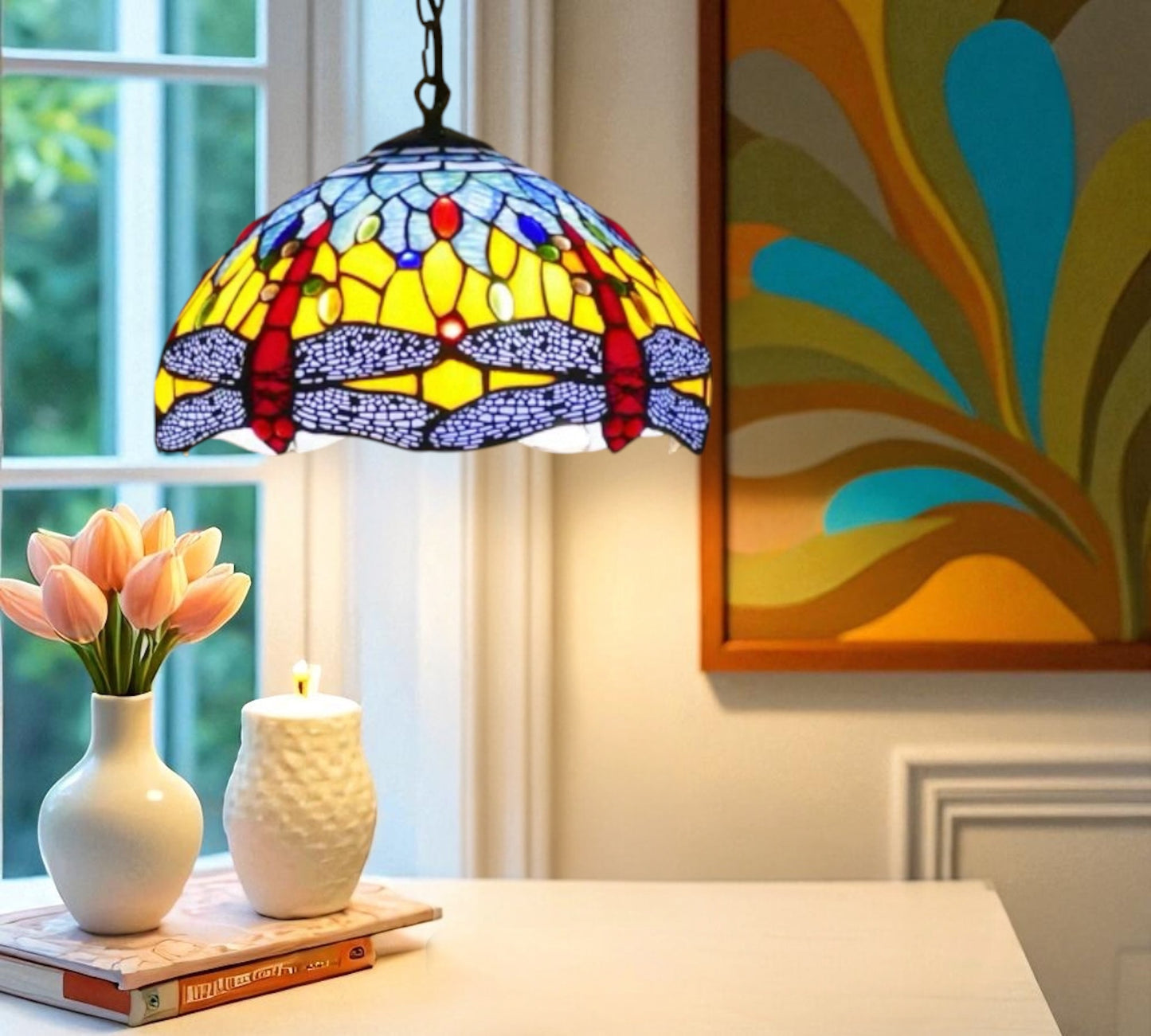 CDH 12" Tiffany Pendant Lamp 30cm shade (15037BC)
