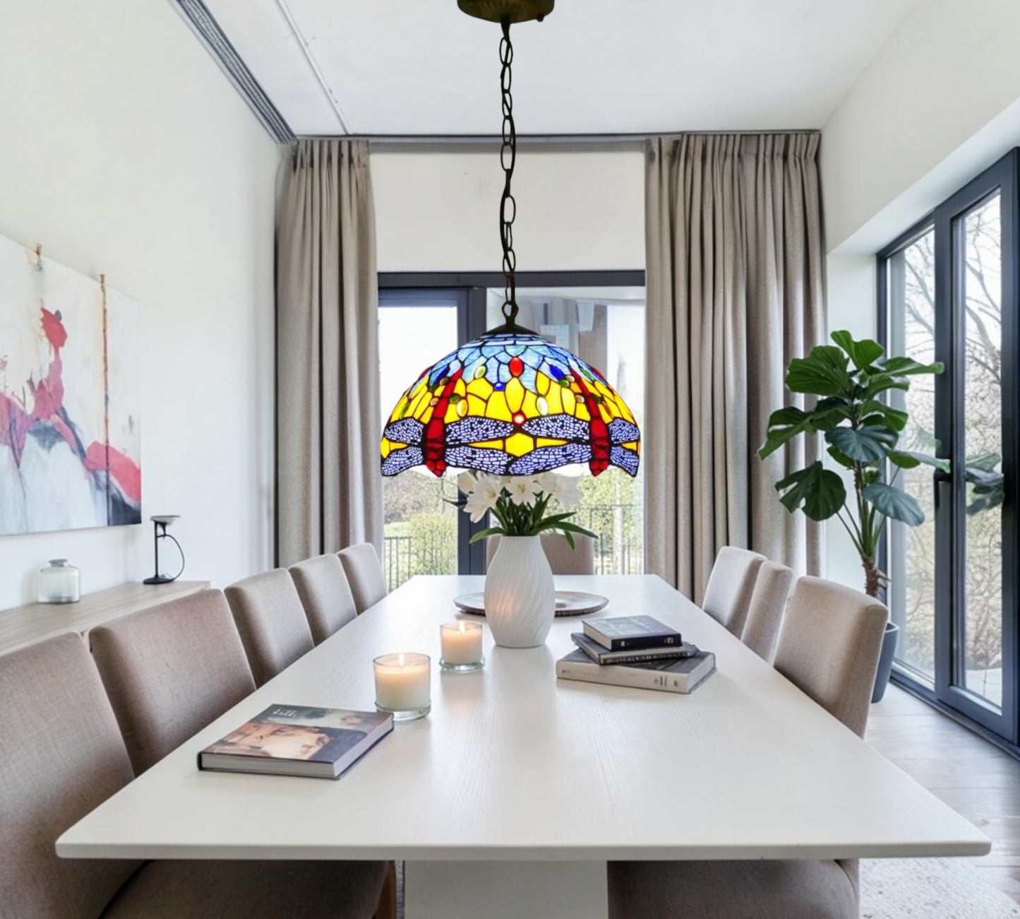 CDH 12" Tiffany Pendant Lamp 30cm shade (15037BC)