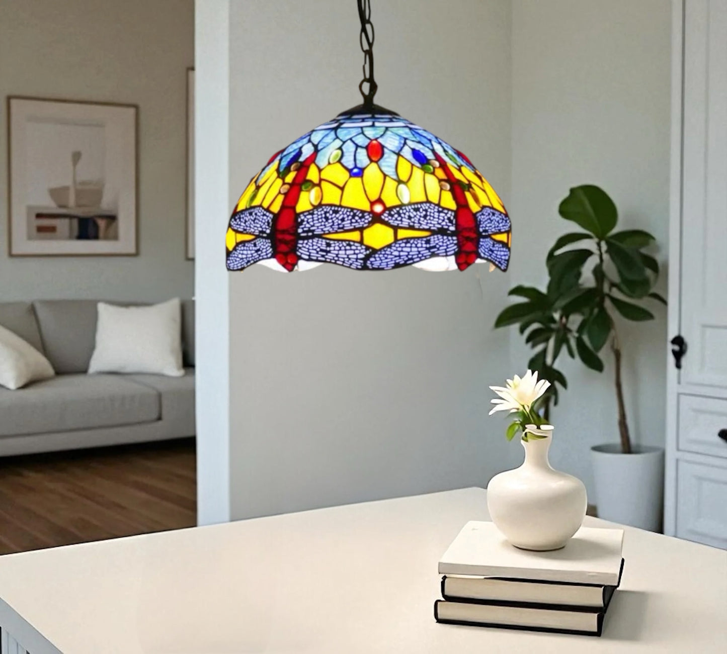 CDH 12" Tiffany Pendant Lamp 30cm shade (15037BC)