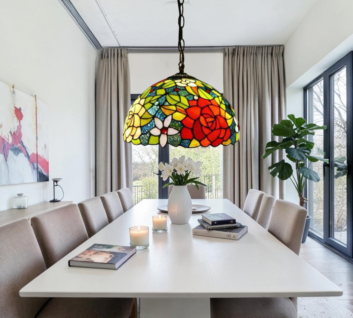 CDH 12" Tiffany Pendant Lamp 30cm shade (15013SC)
