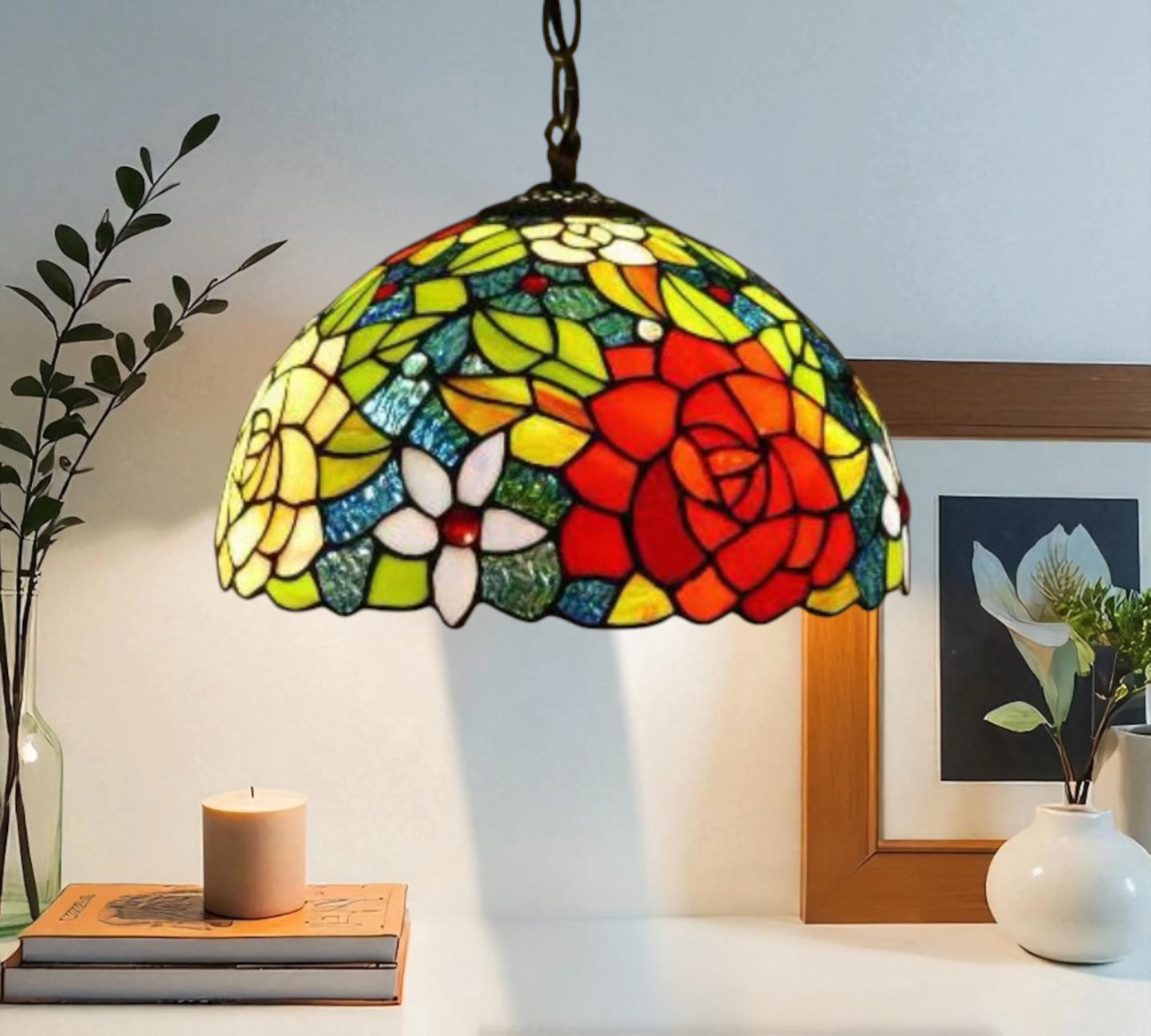 CDH 12" Tiffany Pendant Lamp 30cm shade (15013SC)