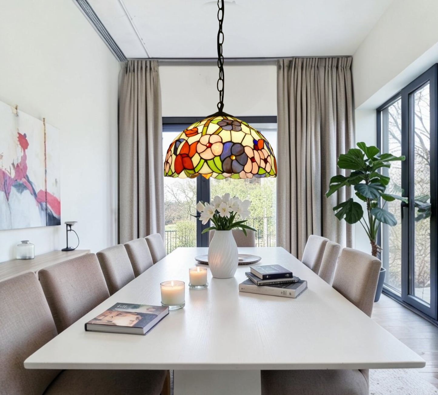 CDH 12" Tiffany Pendant Lamp 30cm shade (100002TC)