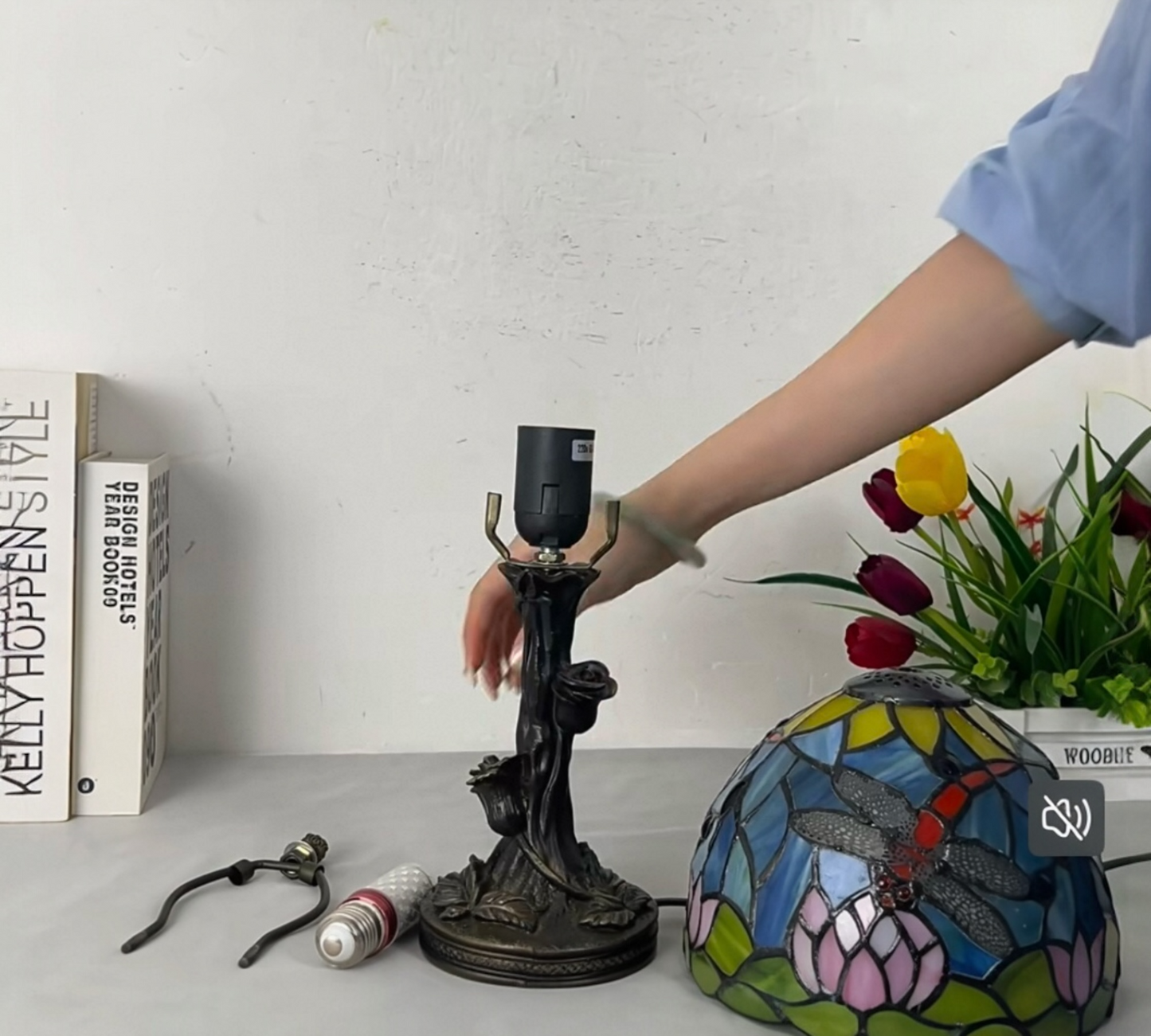 CDH 10" Tiffany Table Lamp with 20cm Shade (100165)