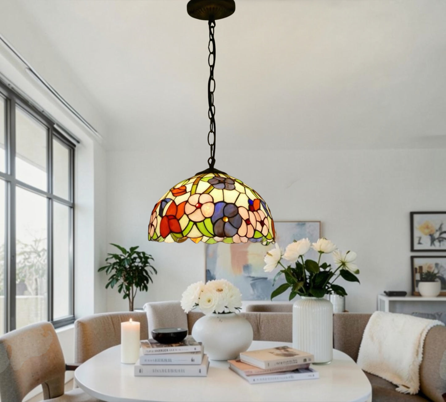 CDH 12" Tiffany Pendant Lamp 30cm shade (100002TC)