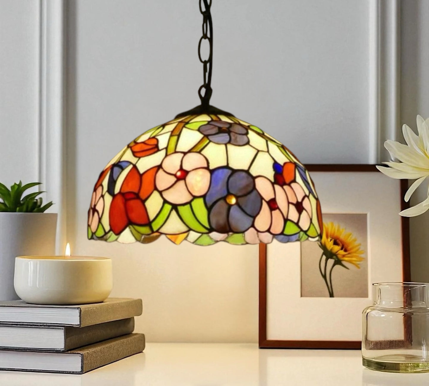 CDH 12" Tiffany Pendant Lamp 30cm shade (100002TC)