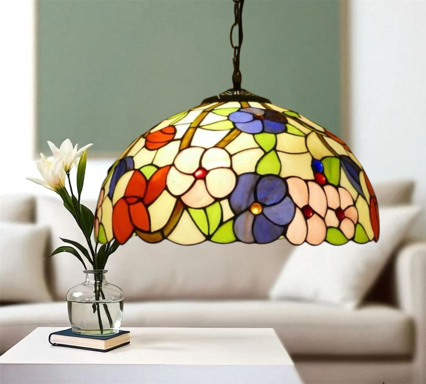 CDH 16" Tiffany Pendant Lamp 40cm shade (100002TLC)