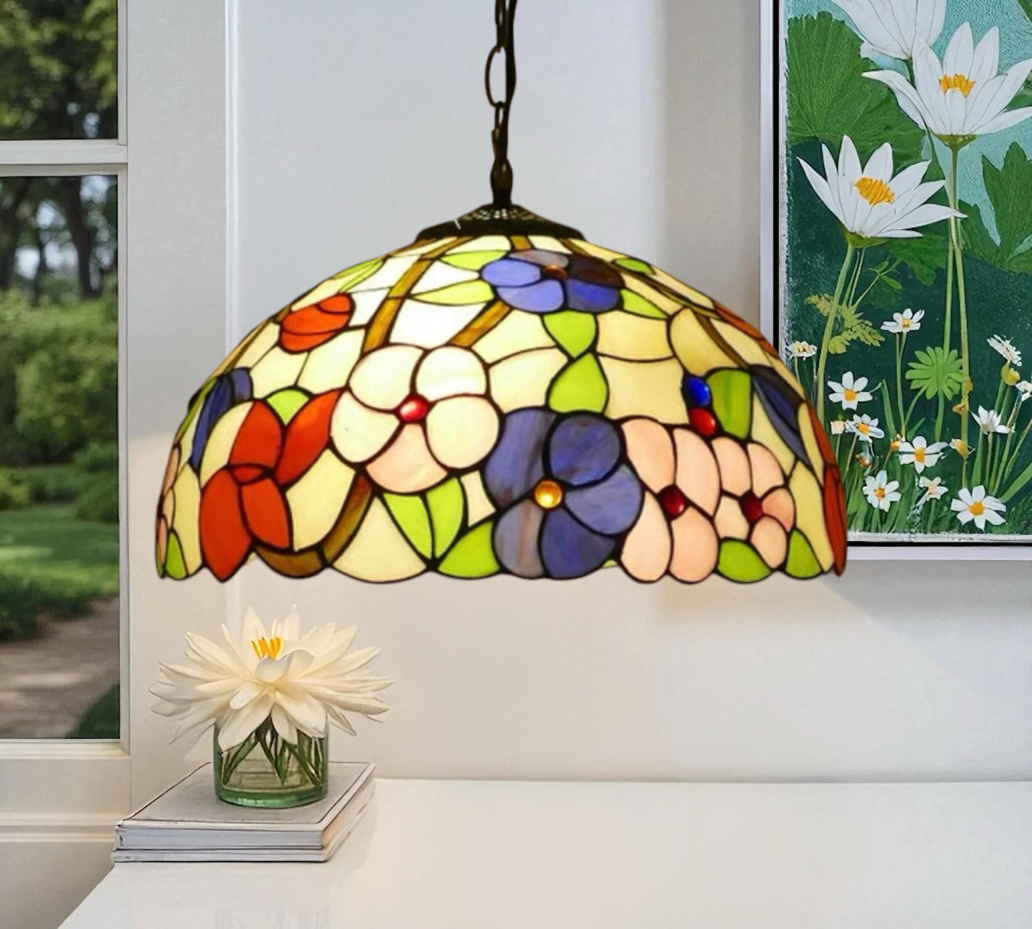 CDH 16" Tiffany Pendant Lamp 40cm shade (100002TLC)