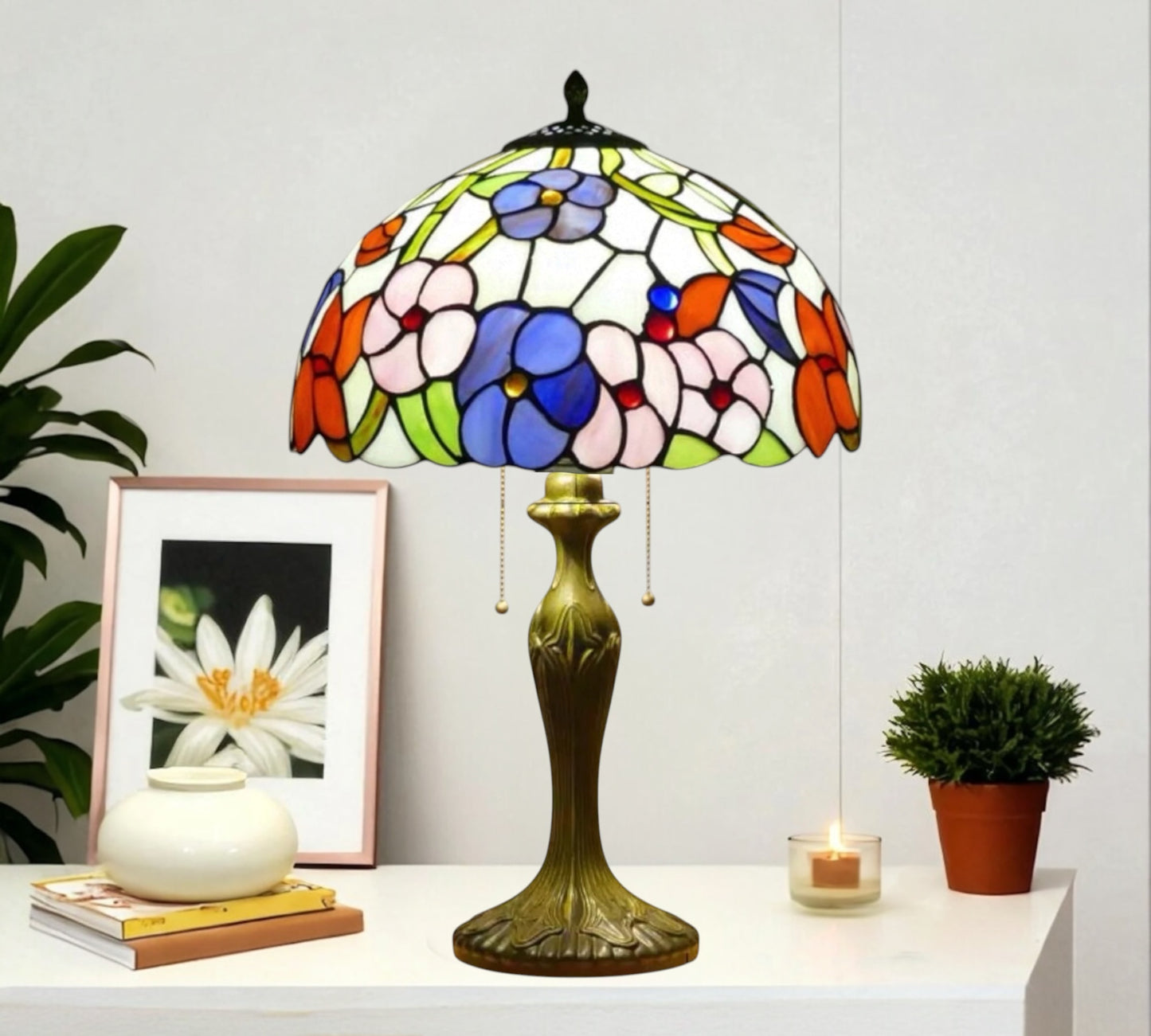CDH 16" Tiffany Table Lamp 40cm Shade (100002TL)