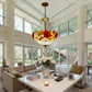 CDH 16" Tiffany Upright Lamp 40cm shade (15050XCR HC) for High Ceiling m