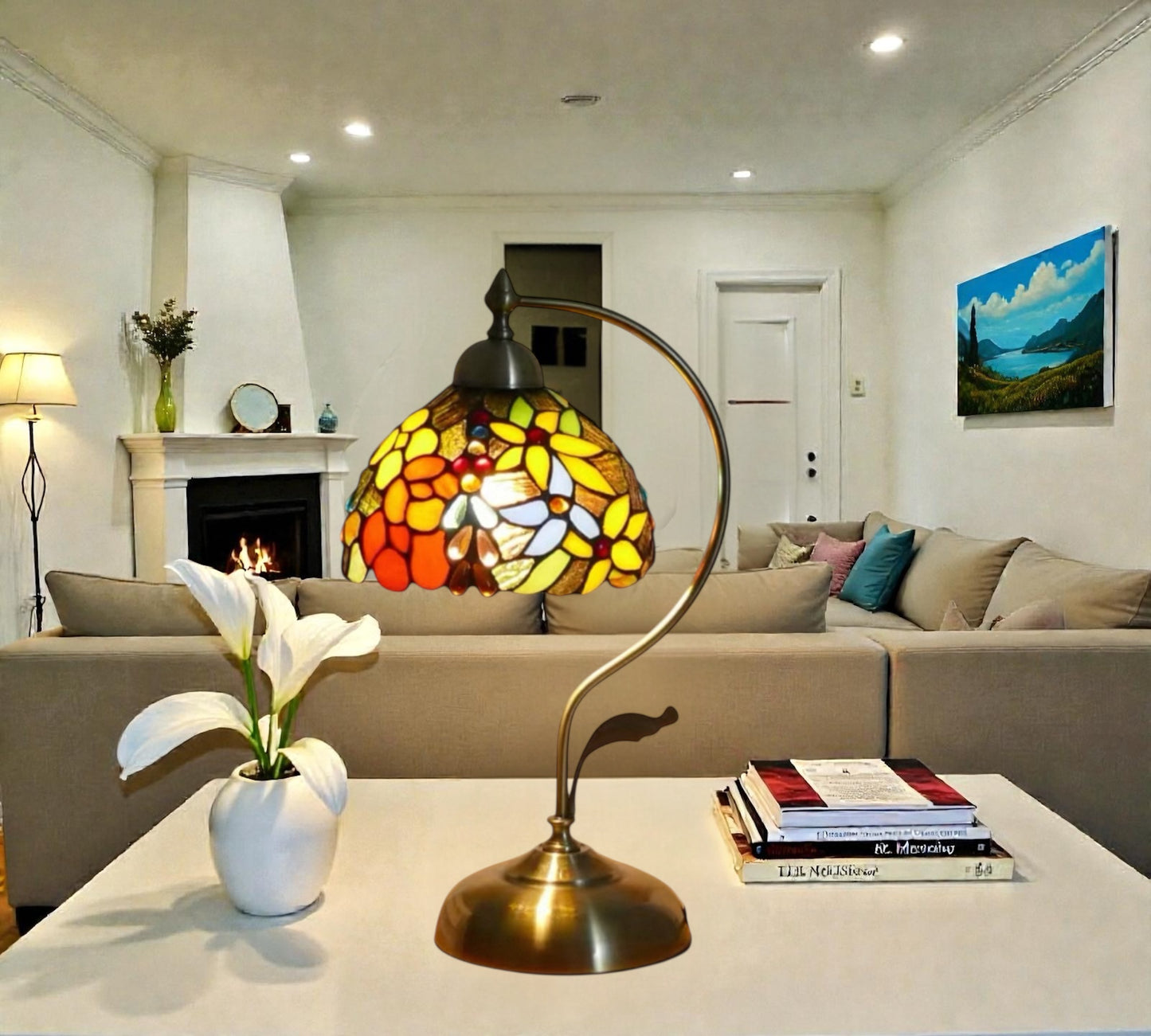 CDH Tiffany Table Lamp with 20cm Shade (100166M)