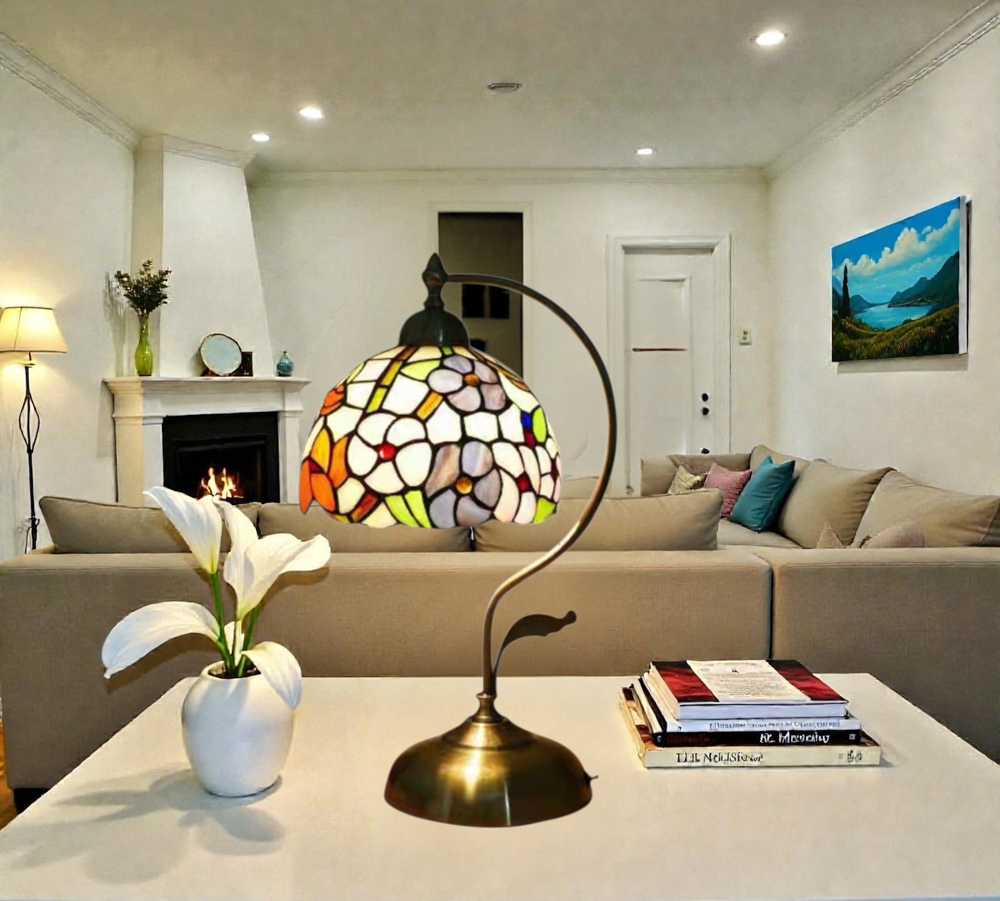 CDH Tiffany Table Lamp with 20cm Shade (100002M)