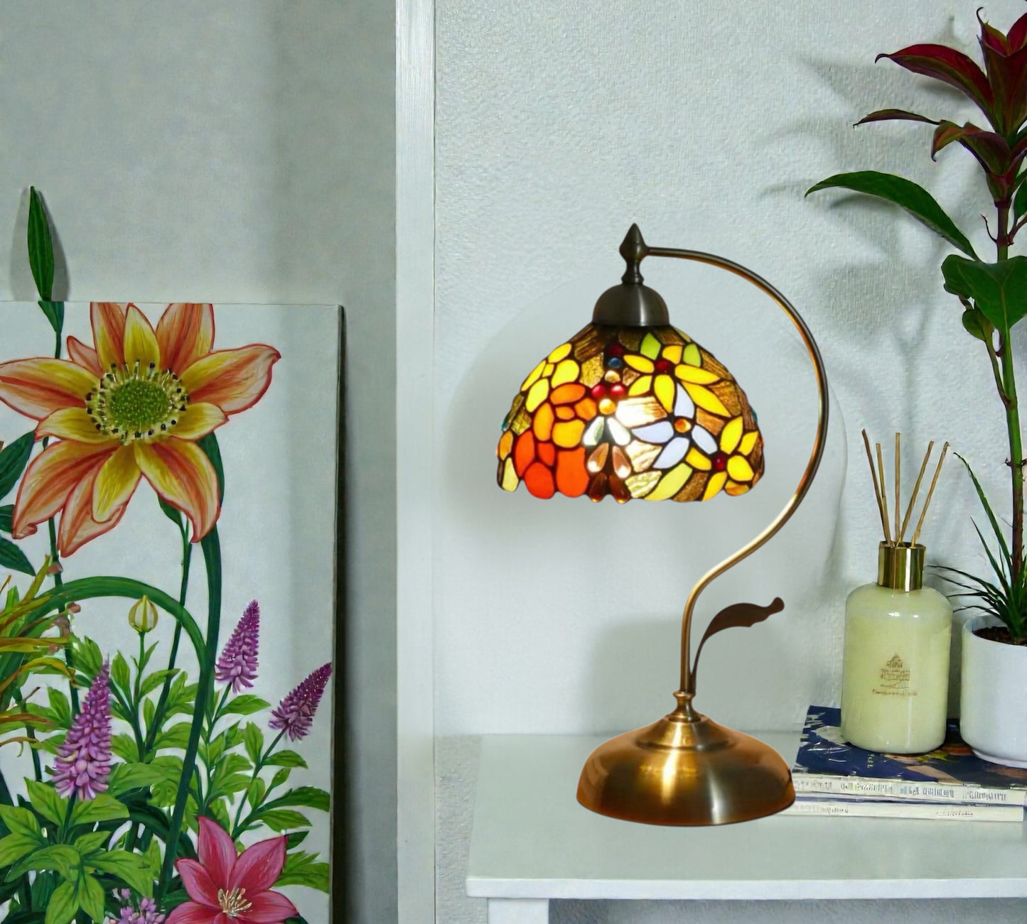 CDH Tiffany Table Lamp with 20cm Shade (100166M)
