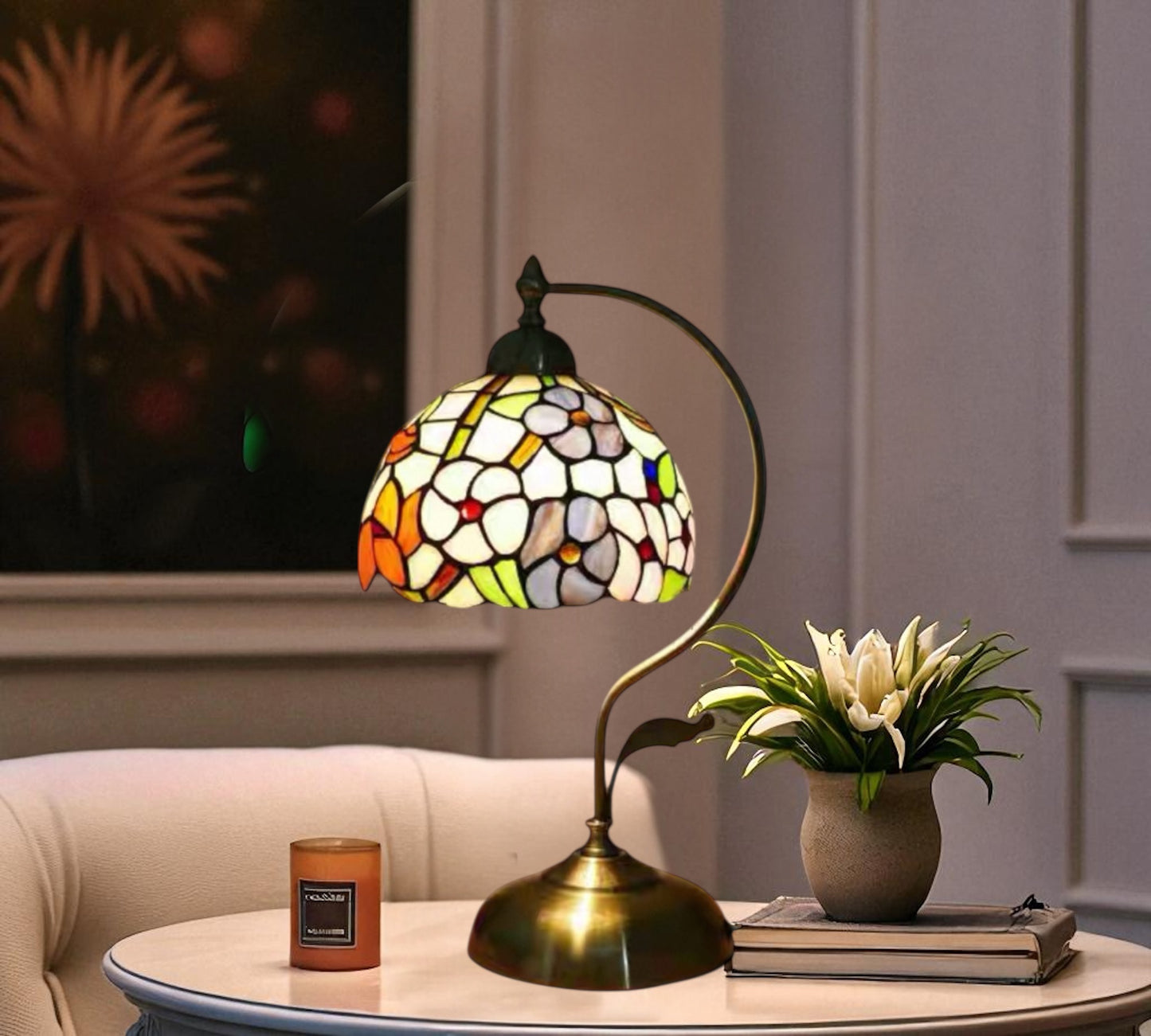 CDH Tiffany Table Lamp with 20cm Shade (100002M)