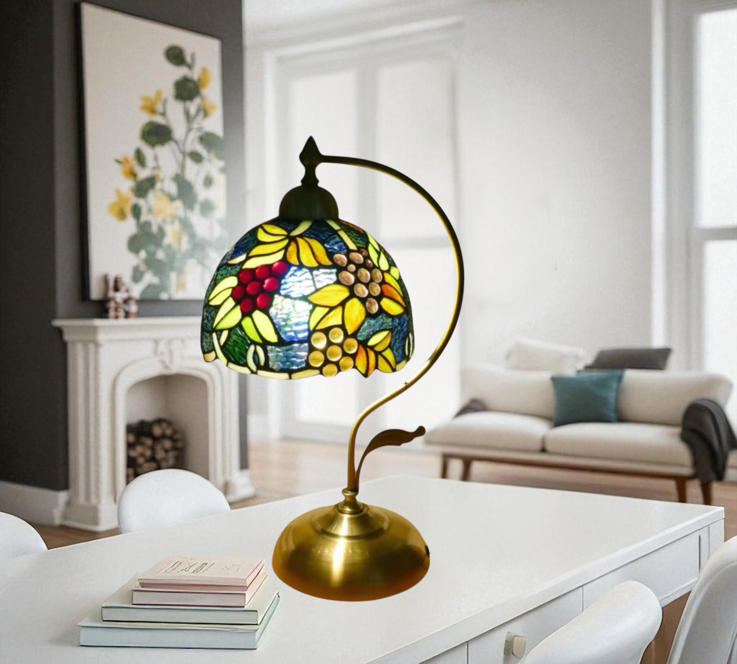 CDH Tiffany Table Lamp with 20cm Shade (15020M)