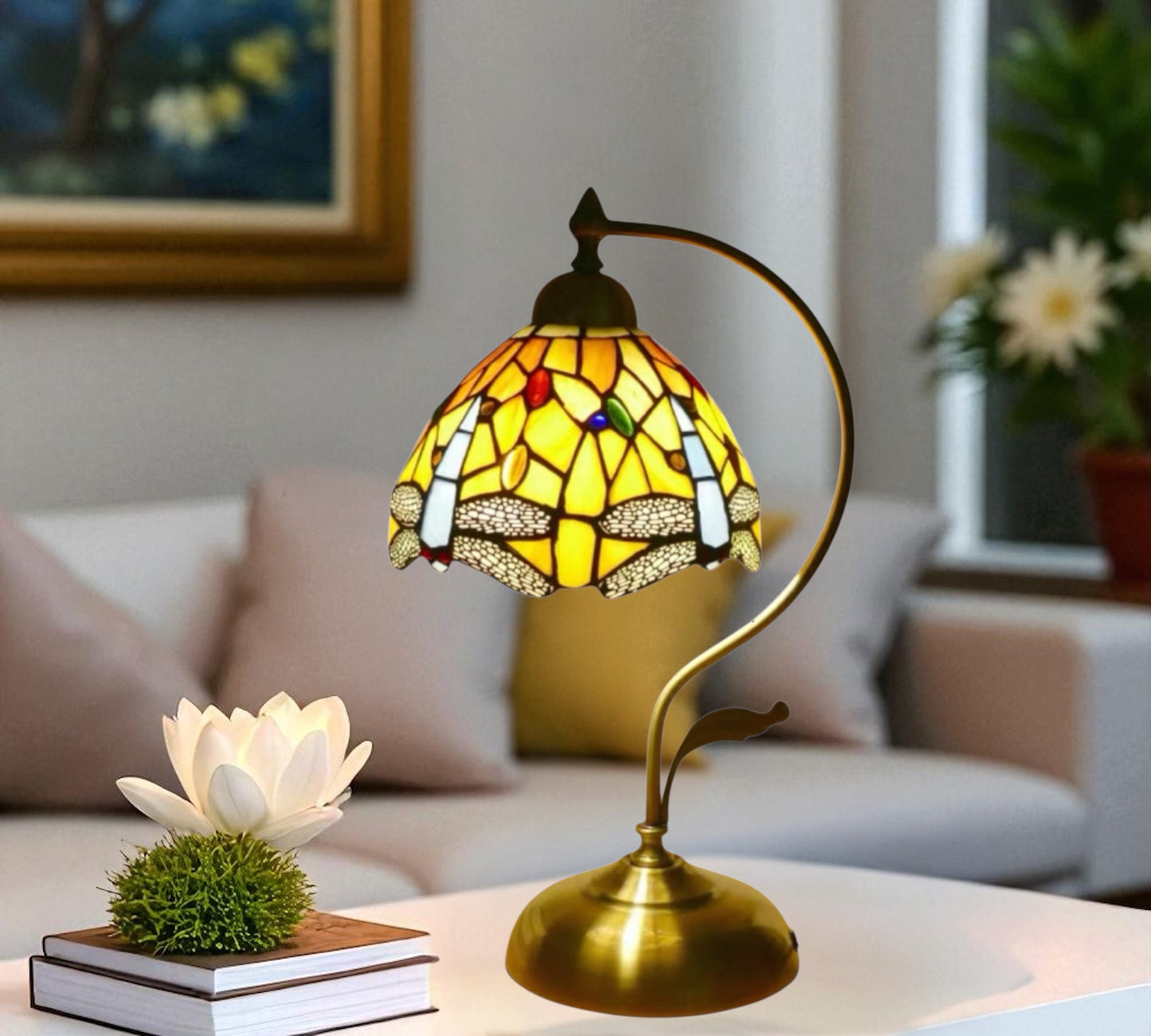 CDH Tiffany Table Lamp with 20cm Shade (15005M)