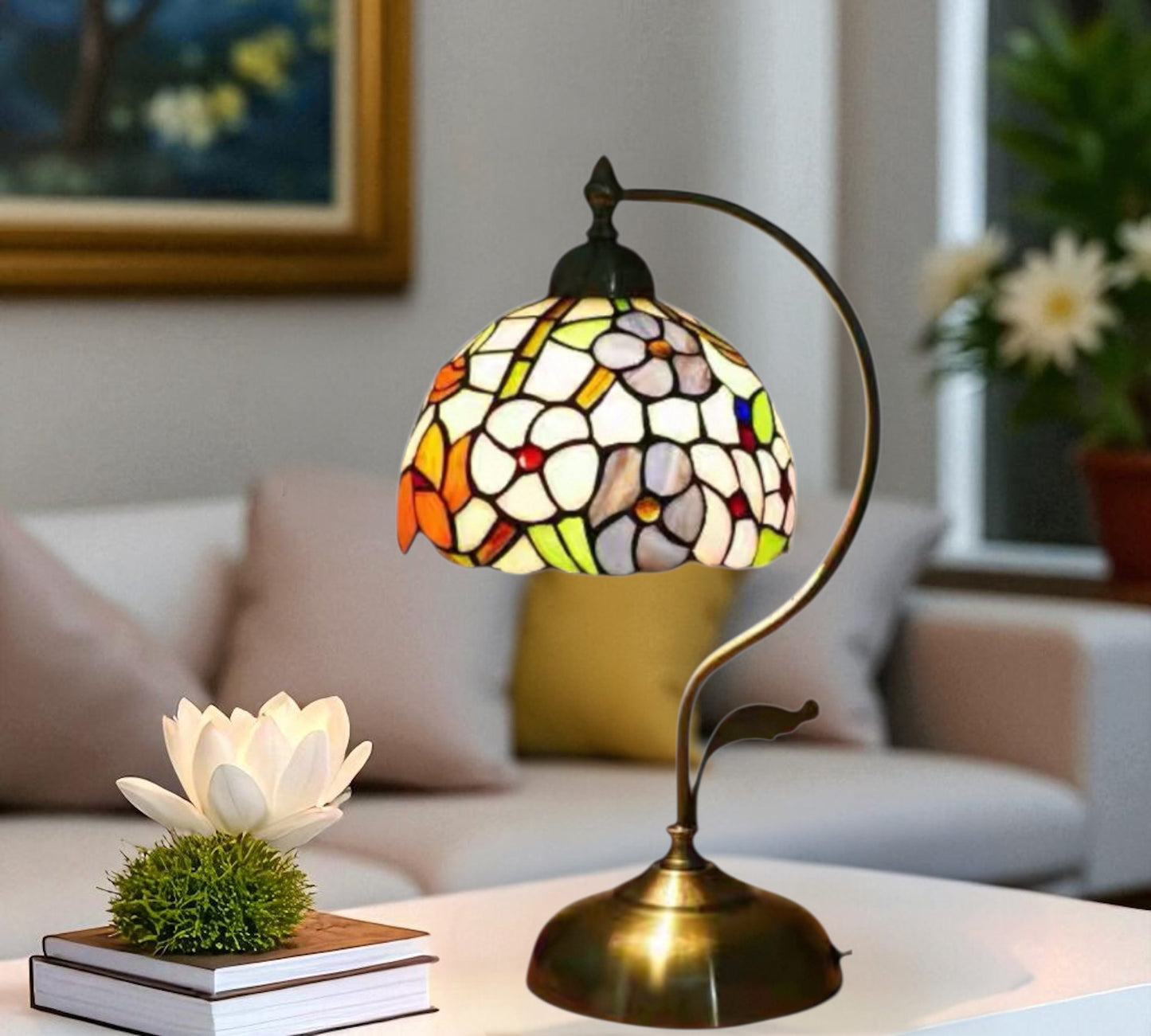 CDH Tiffany Table Lamp with 20cm Shade (100002M)
