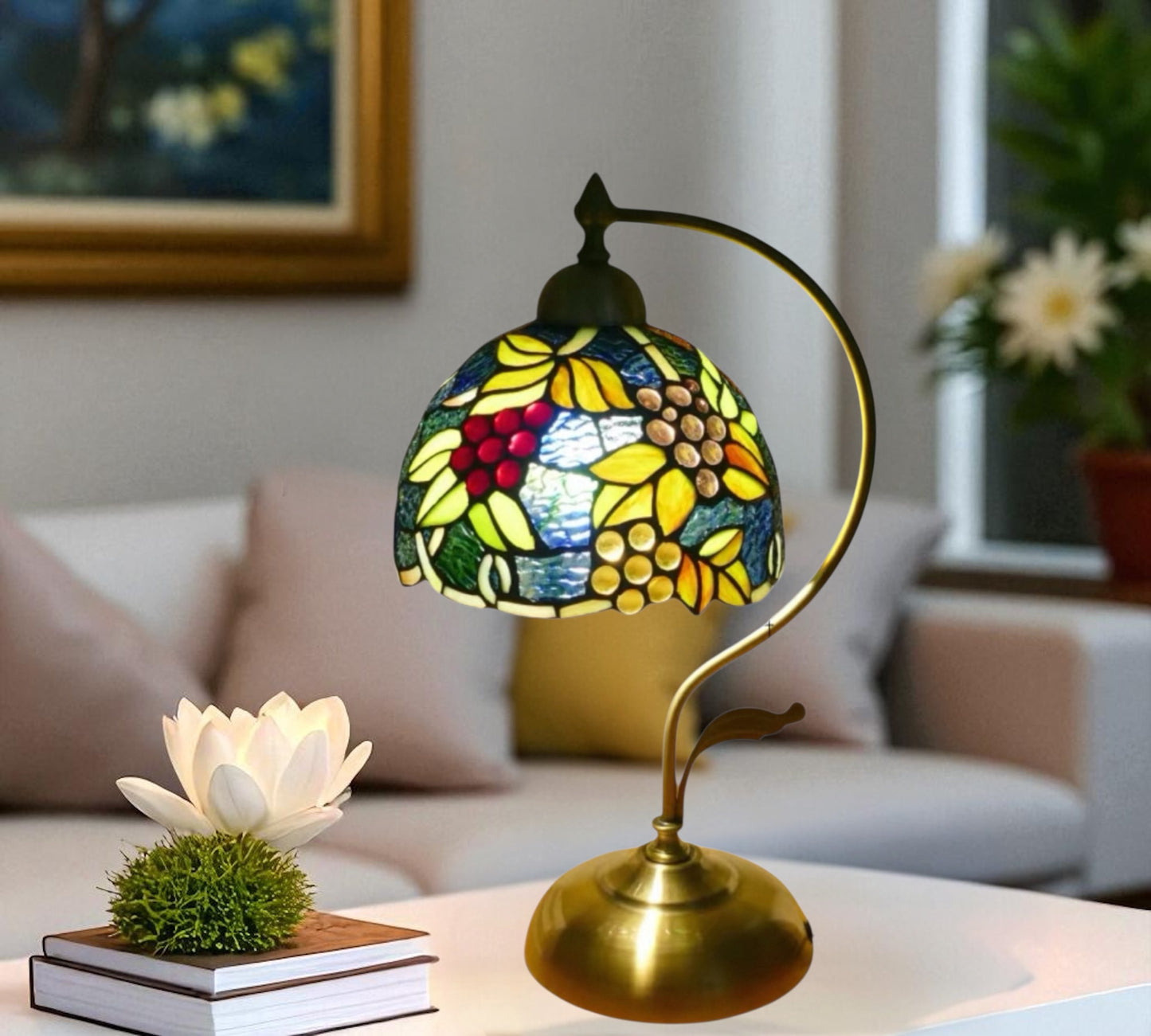 CDH Tiffany Table Lamp with 20cm Shade (15020M)