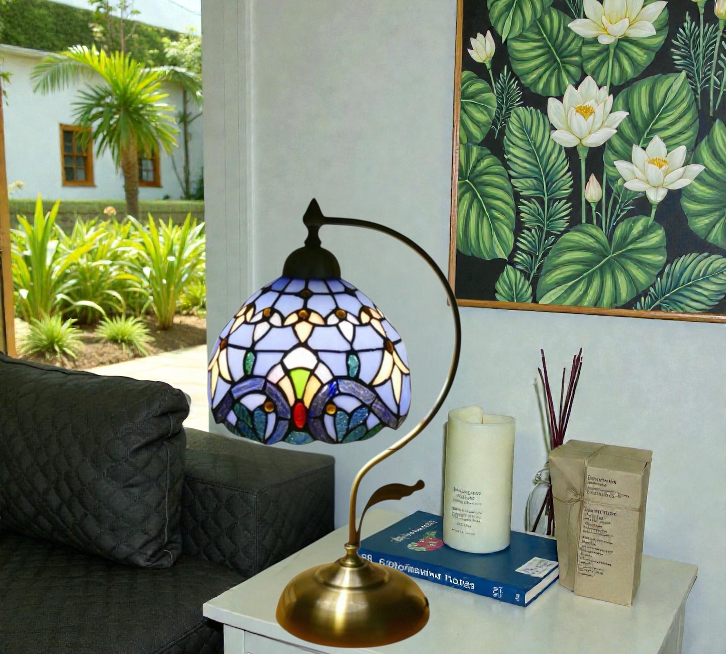 CDH Tiffany Table Lamp with 20cm Shade (15008M)