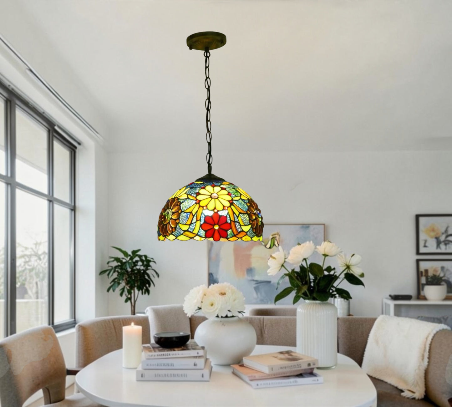 CDH 12" Tiffany Pendant Lamp 30cm shade (15039BC)