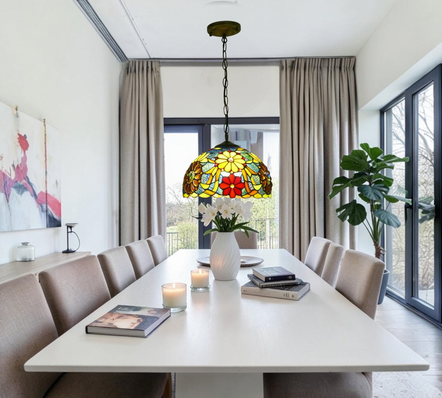 CDH 12" Tiffany Pendant Lamp 30cm shade (15039BC)