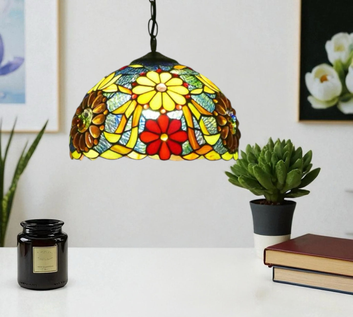 CDH 12" Tiffany Pendant Lamp 30cm shade (15039BC)