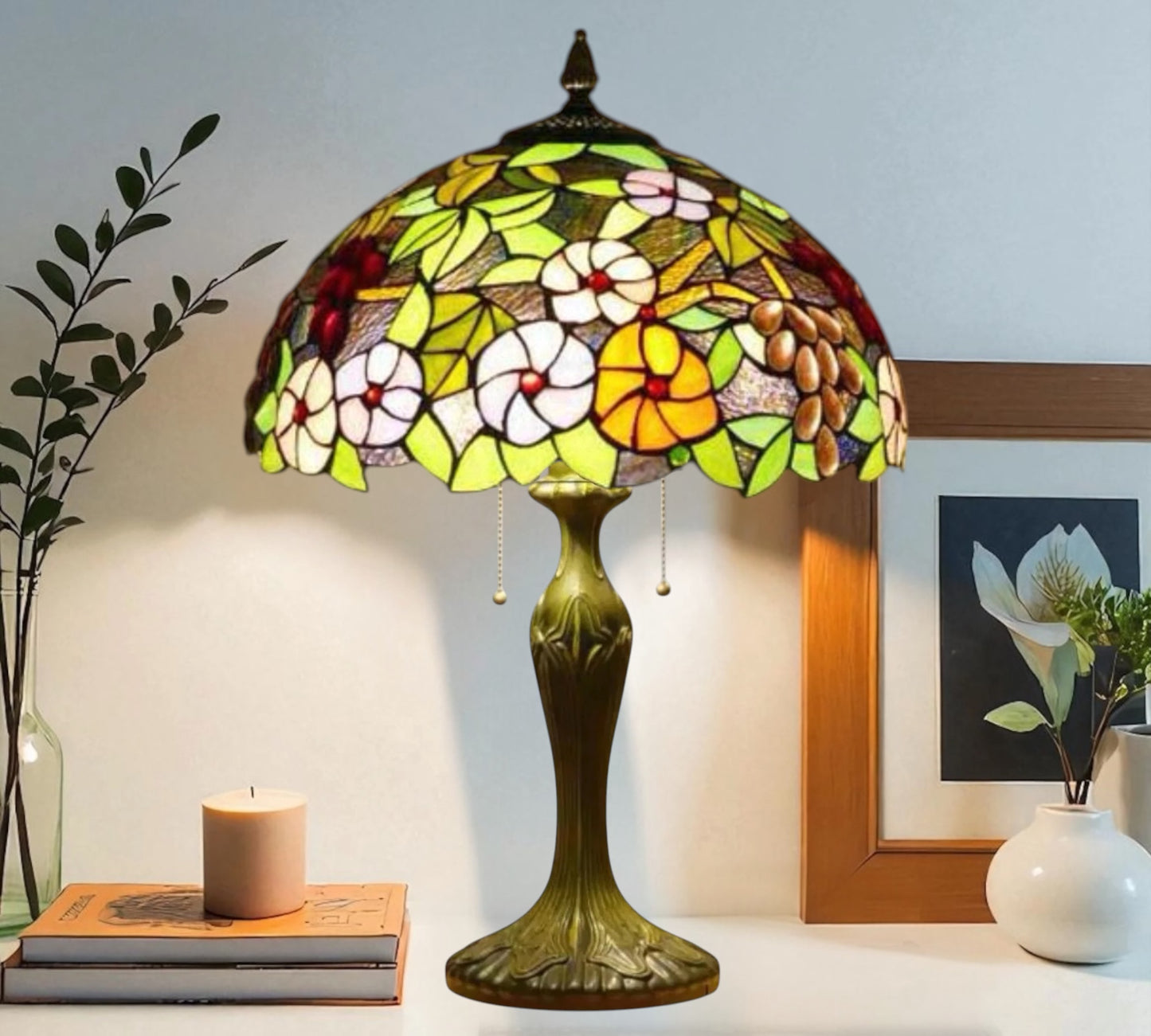 CDH 16" Tiffany Table Lamp 40cm Shade (16022)