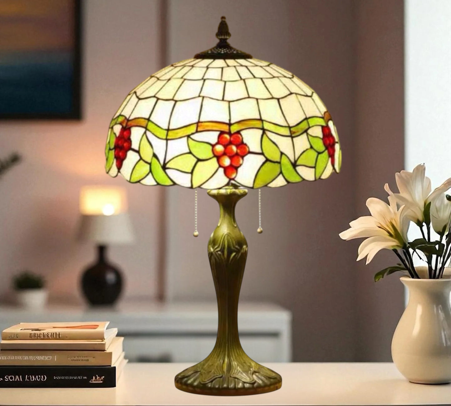 CDH 16" Tiffany Table Lamp 40cm Shade (12022L)
