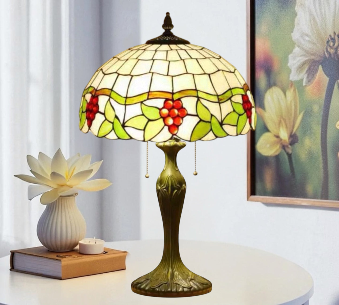 CDH 16" Tiffany Table Lamp 40cm Shade (12022L)