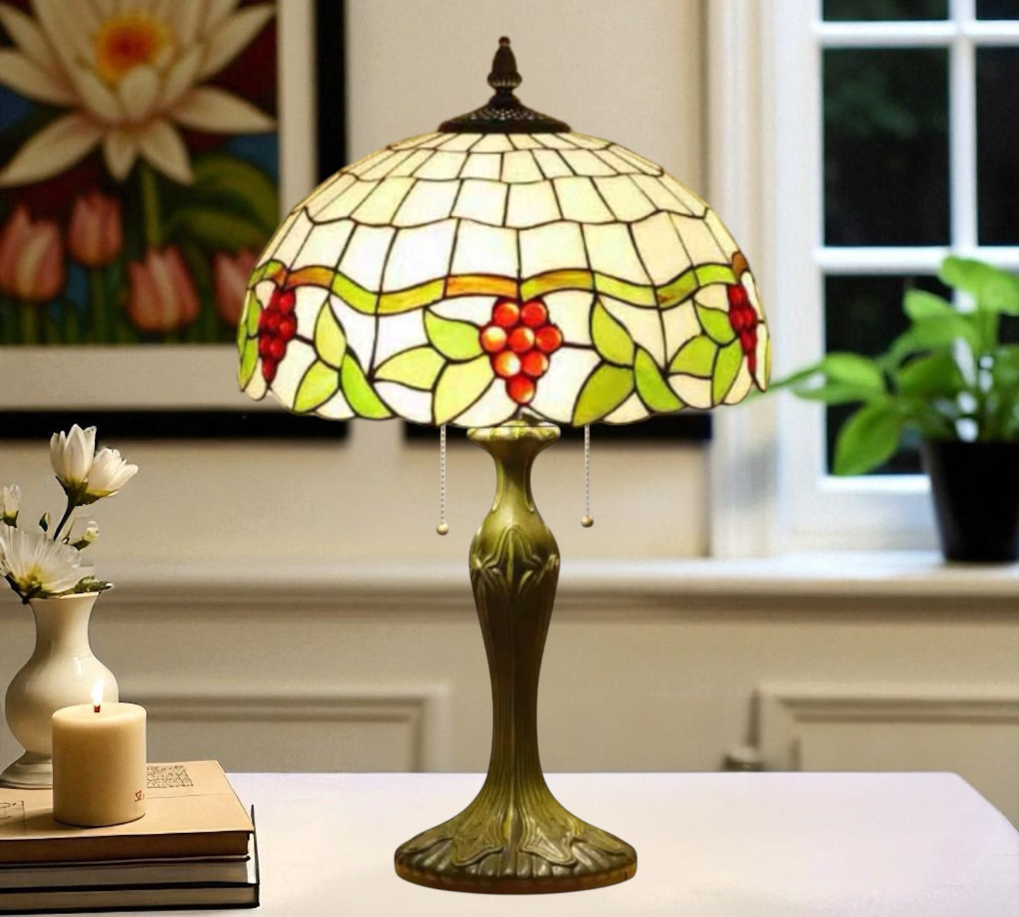 CDH 16" Tiffany Table Lamp 40cm Shade (12022L)